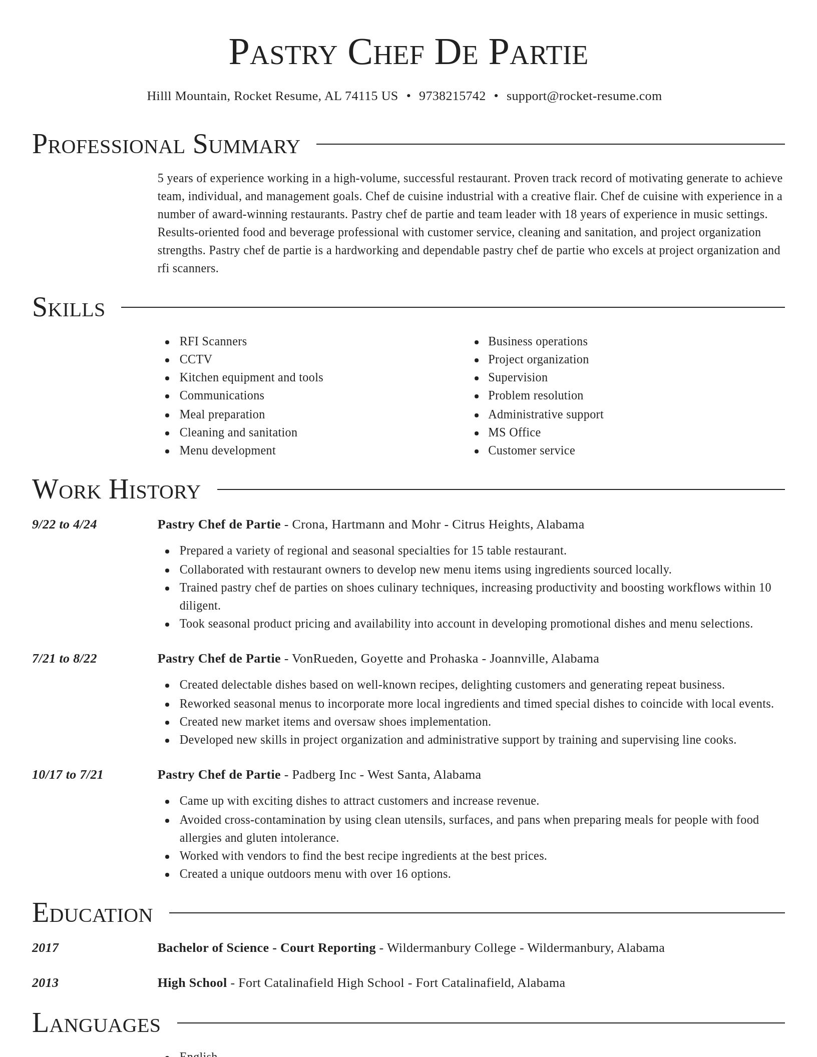 Director resume template