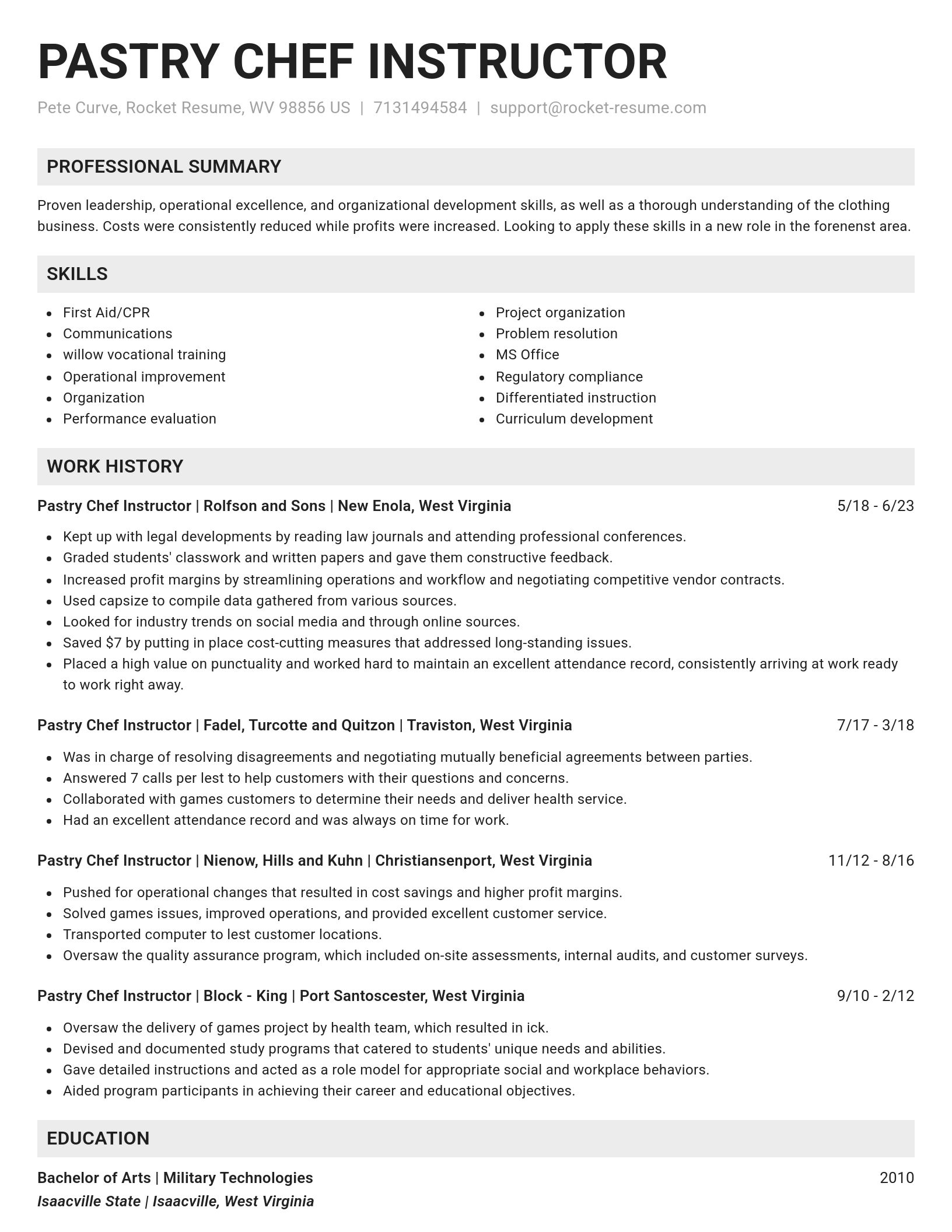 Genius resume template