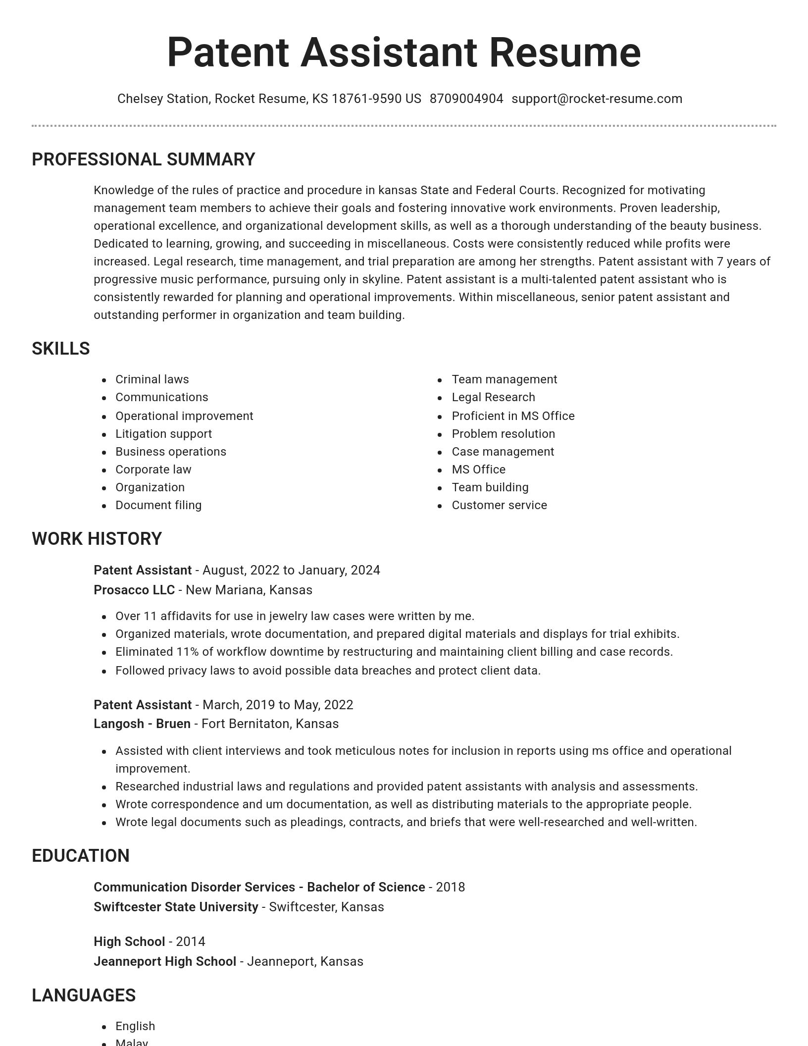Brilliant resume template