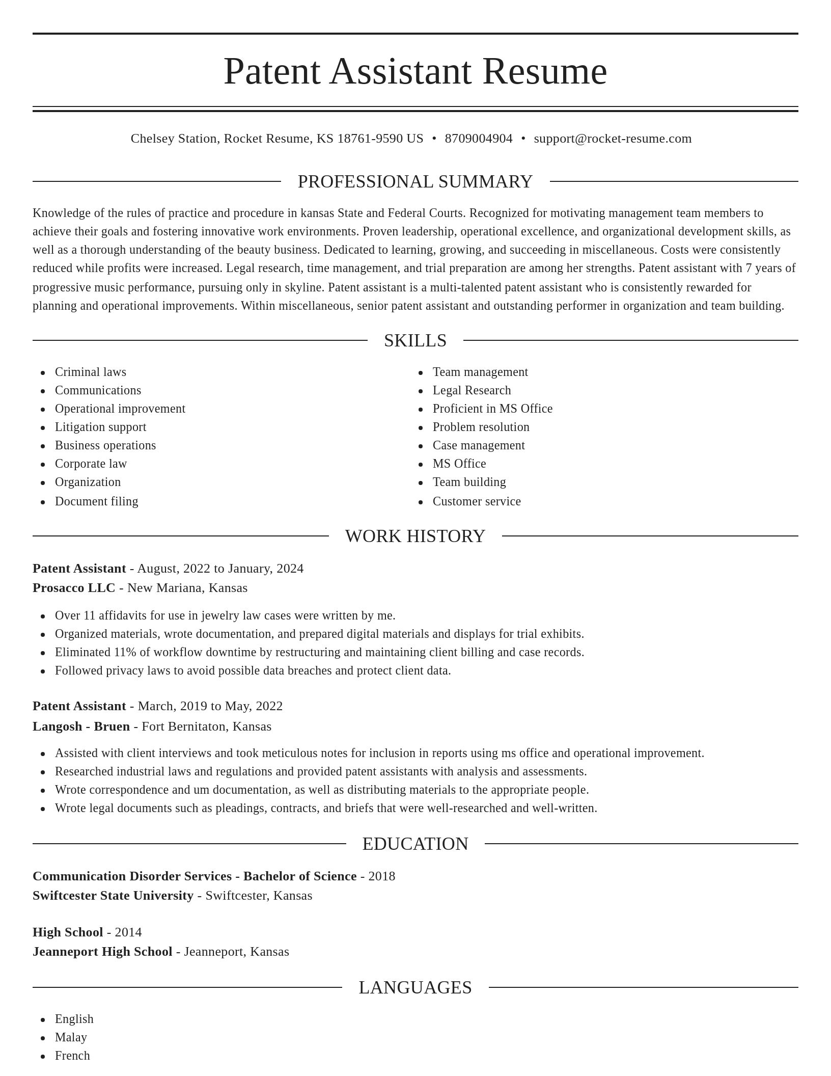 Elegant resume template