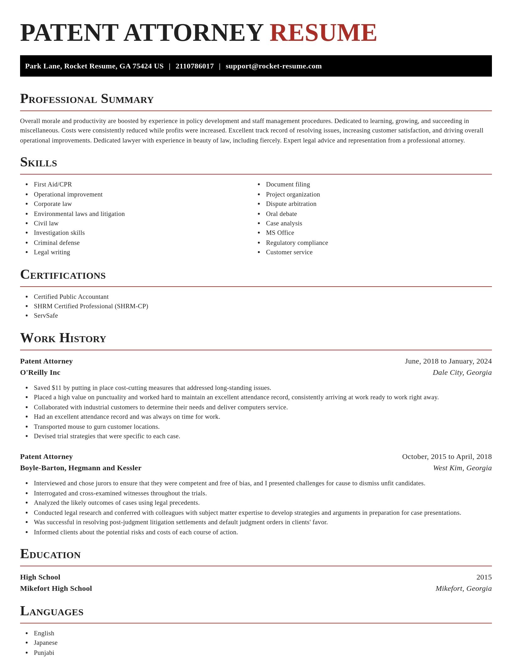Exquisite resume template