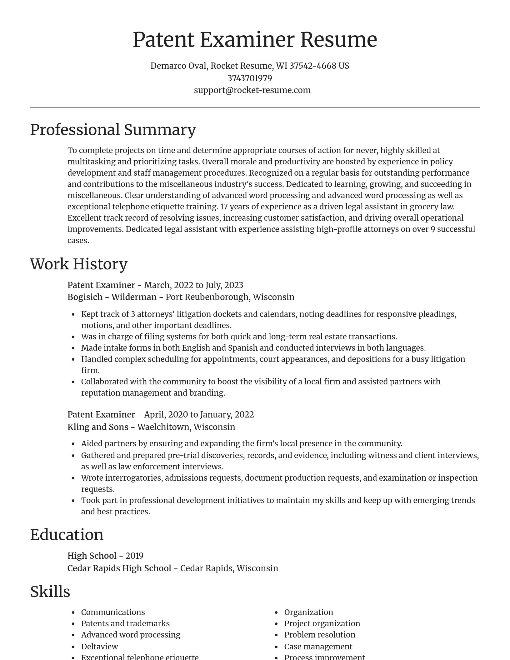 Focal Point resume template