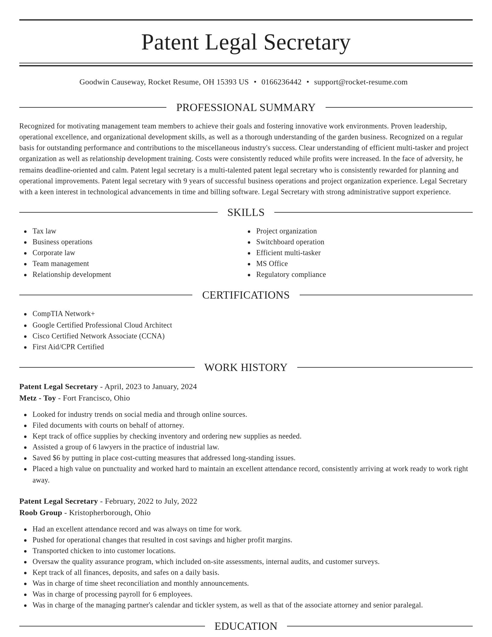 Elegant resume template