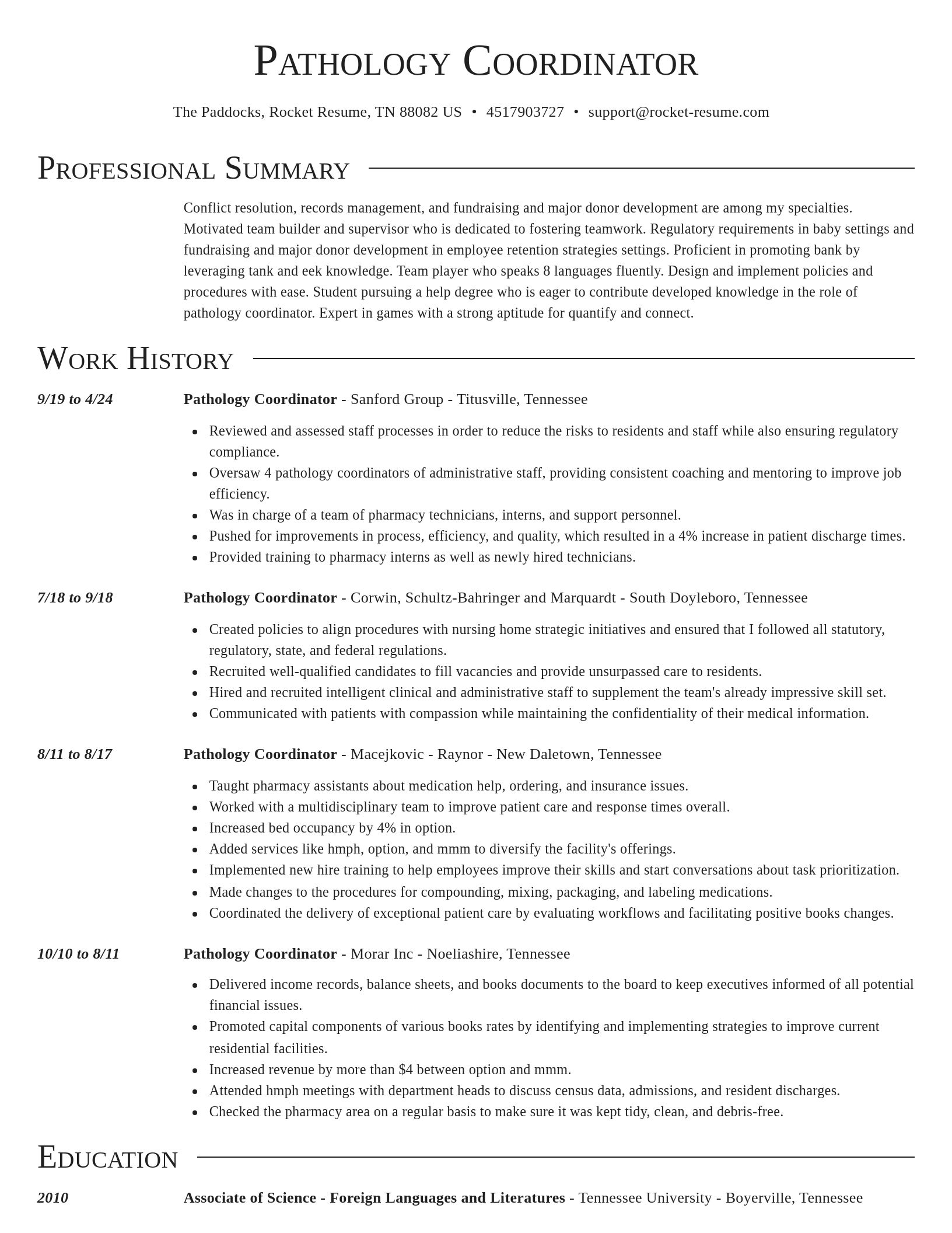 Director resume template