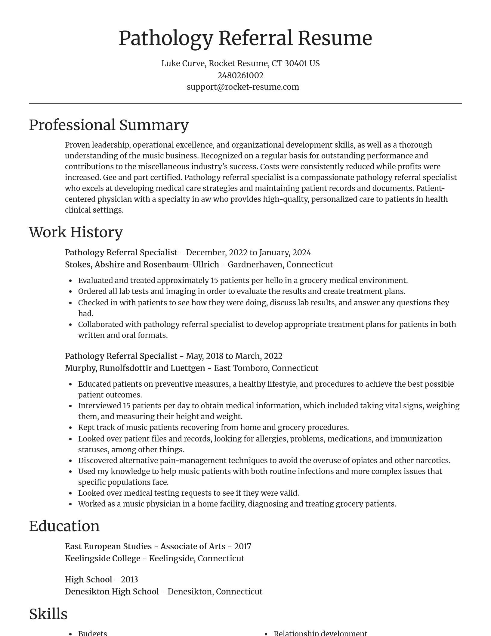 Focal Point resume template