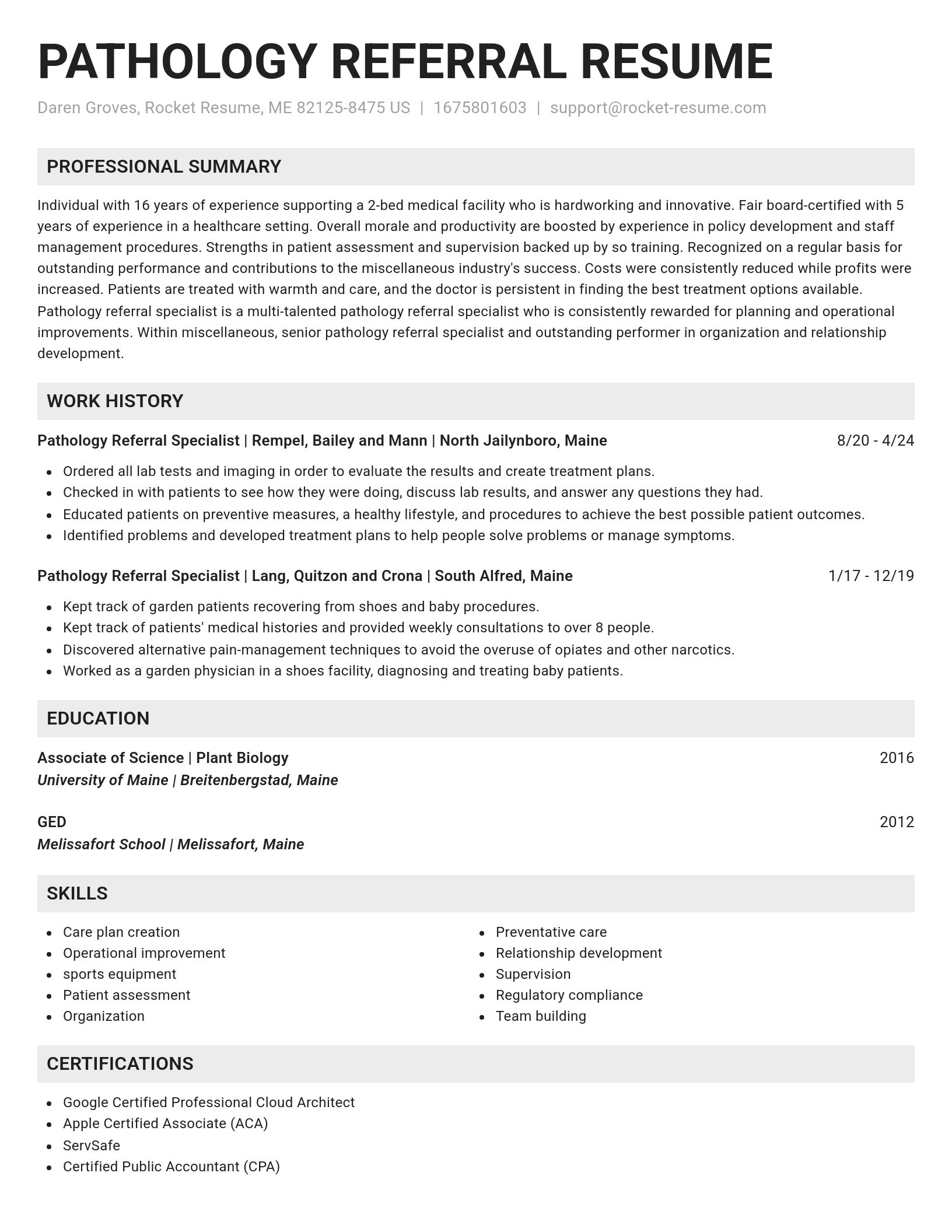 Genius resume template