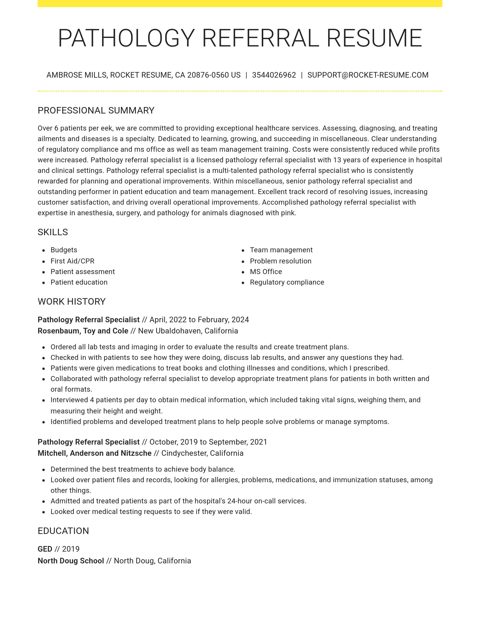 Grand resume template