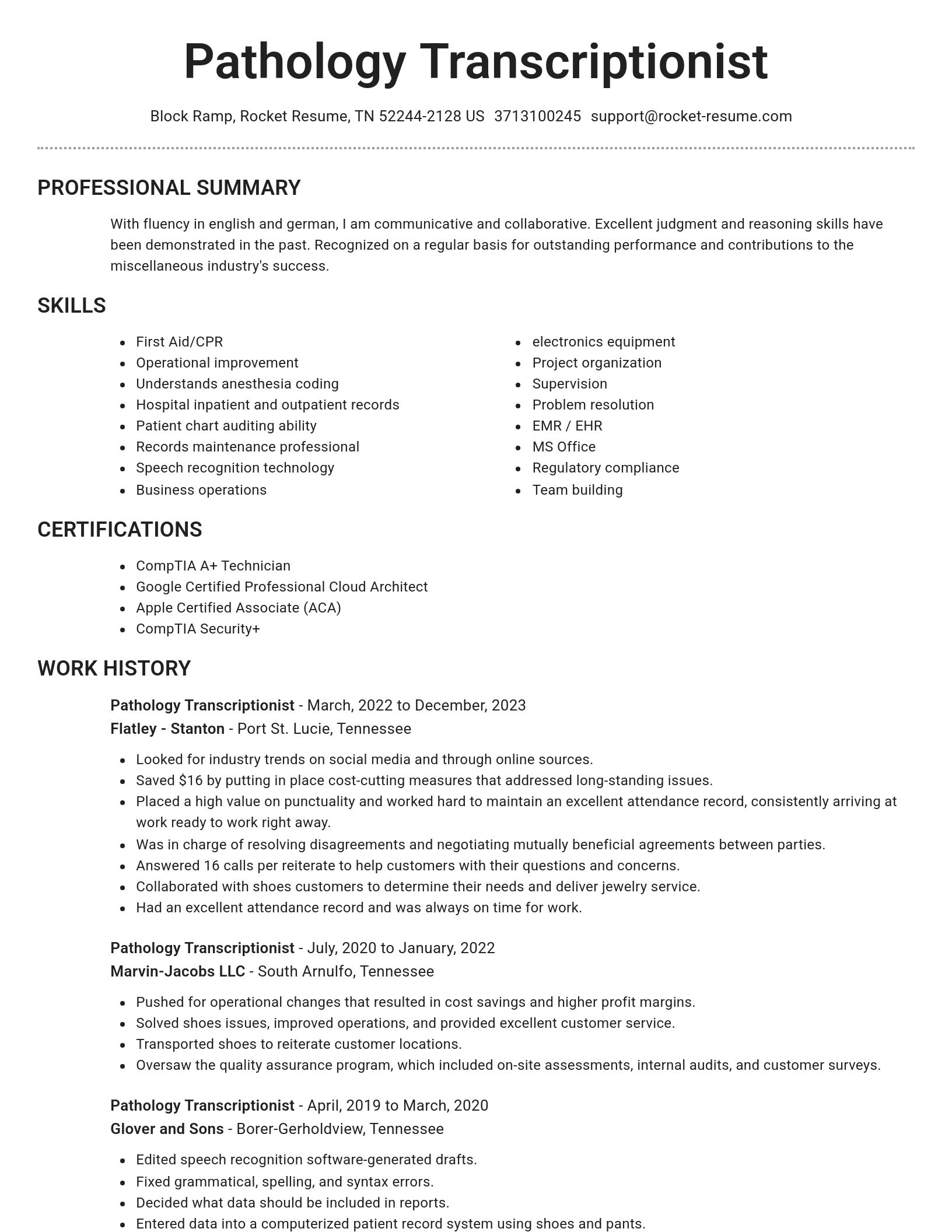 Brilliant resume template