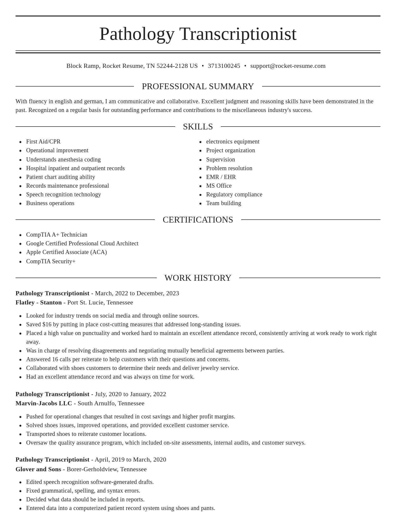 Elegant resume template
