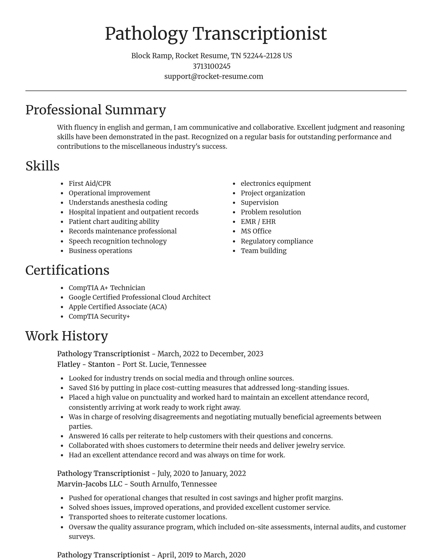 Focal Point resume template
