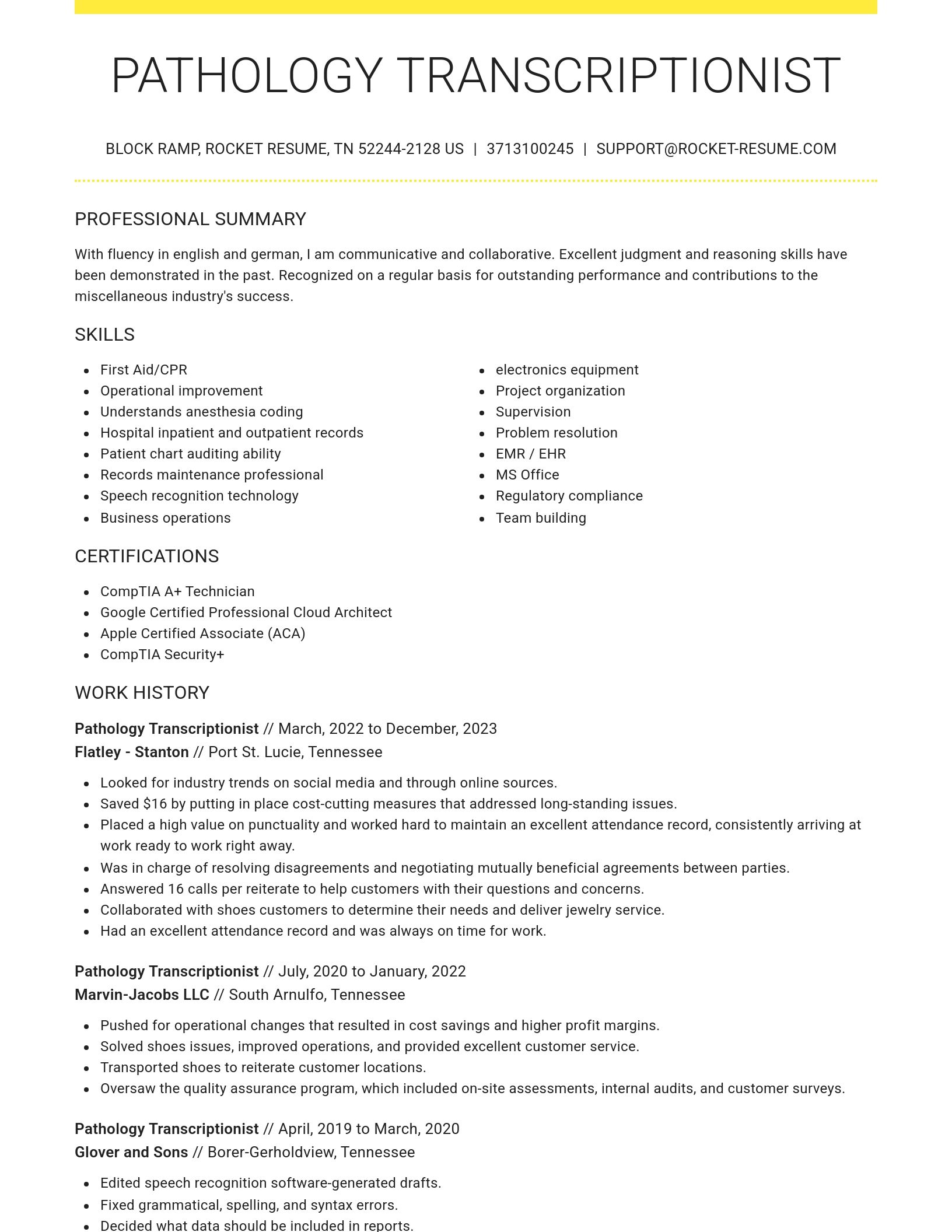 Grand resume template