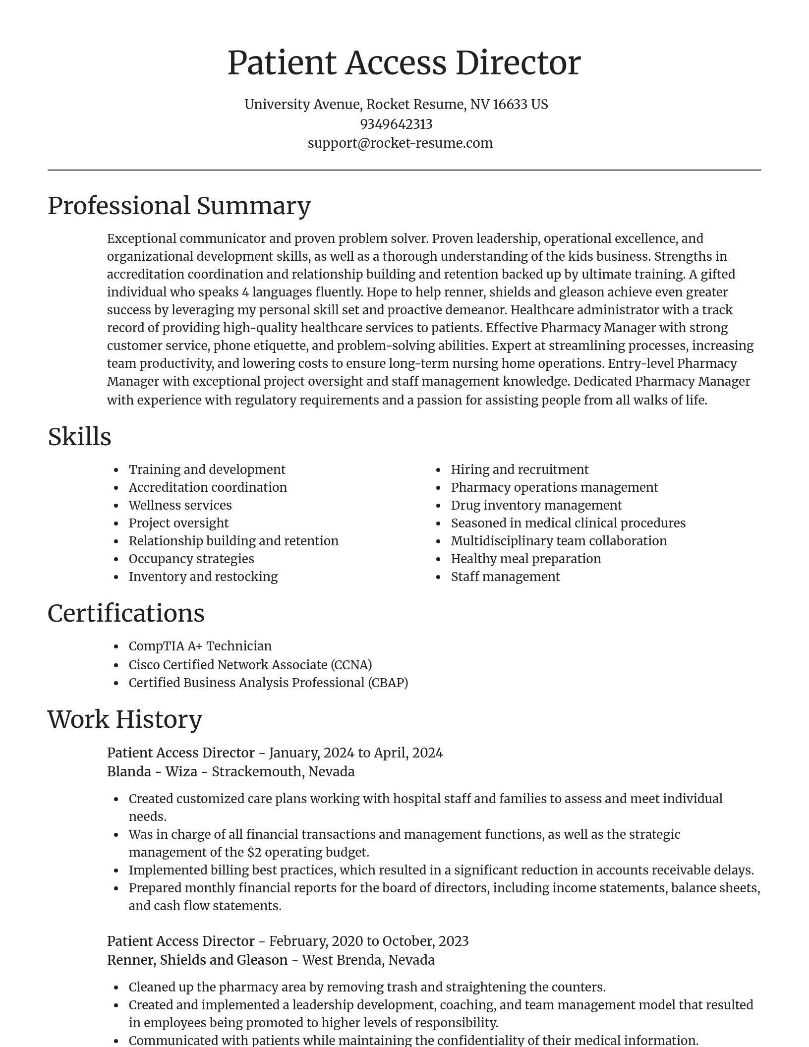 Focal Point resume template