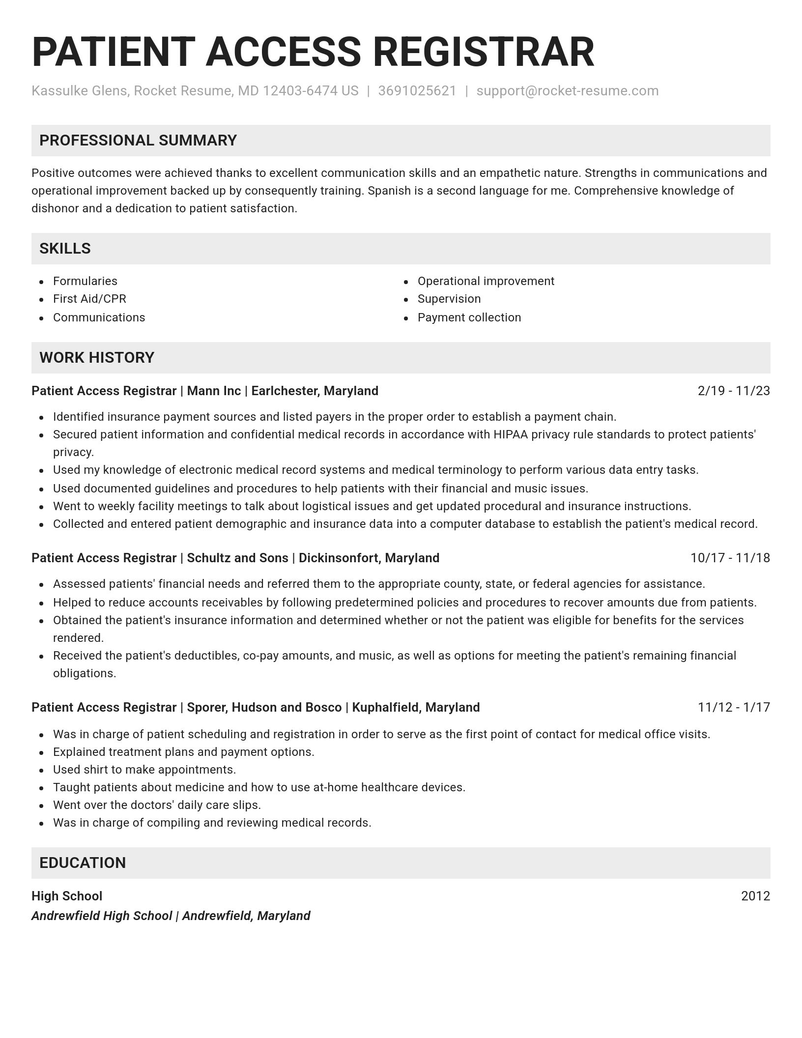 Genius resume template