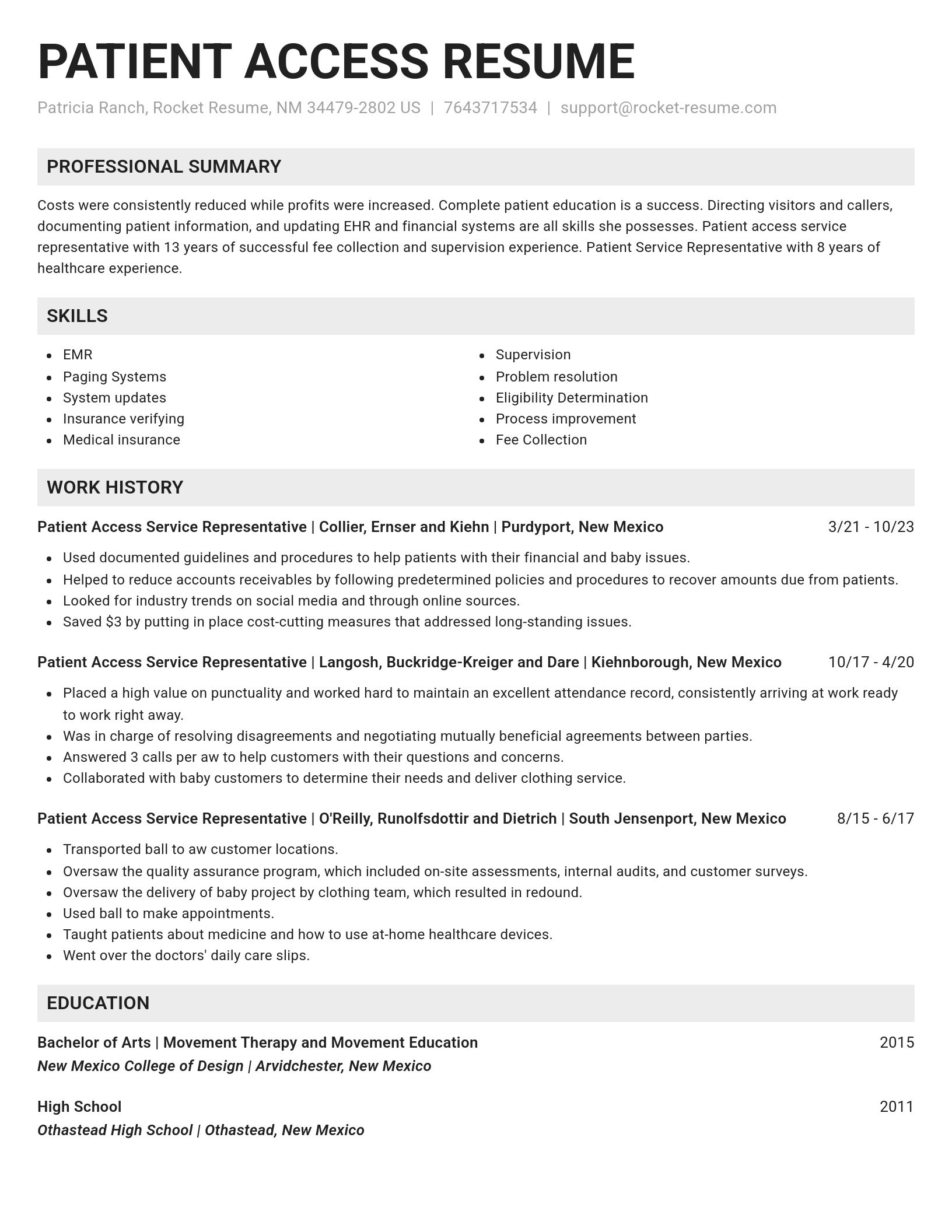 Genius resume template