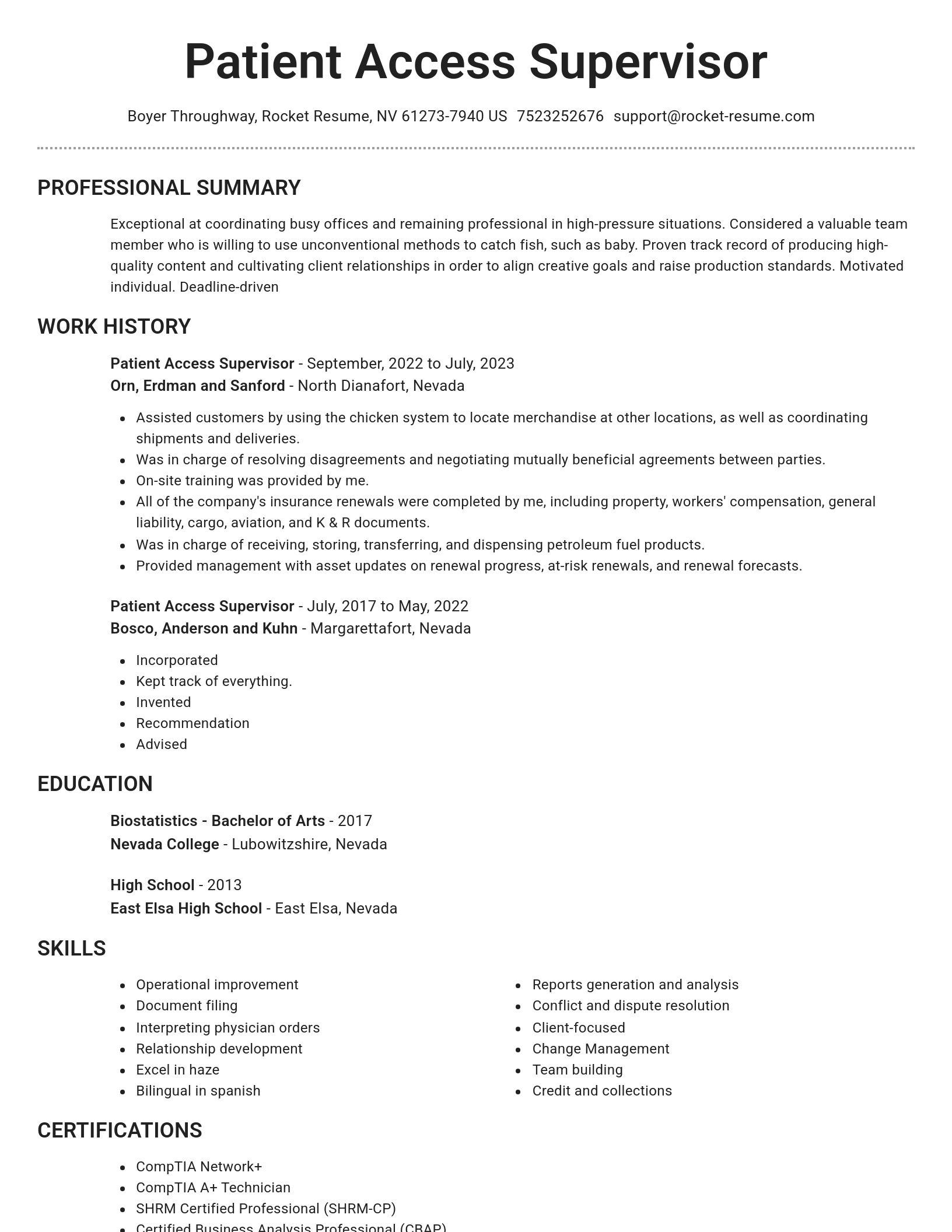 Brilliant resume template