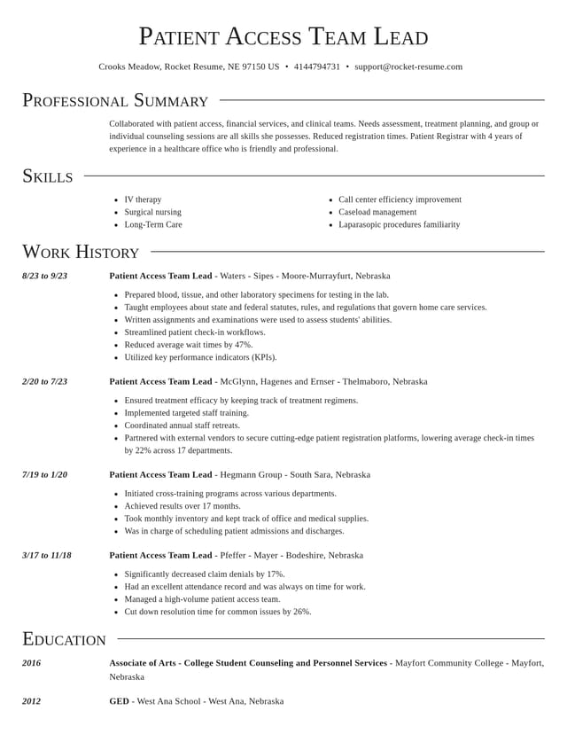 Director resume template