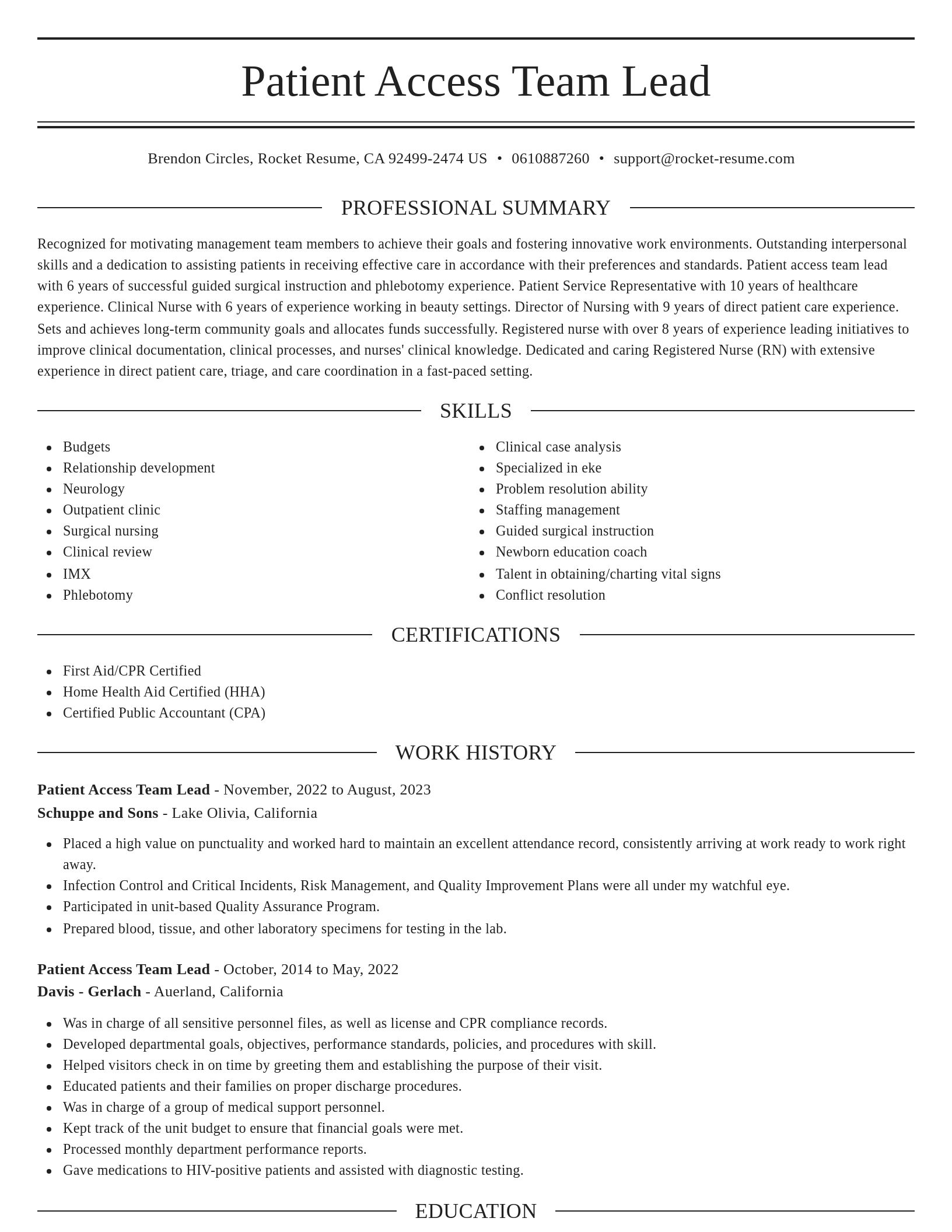 Elegant resume template