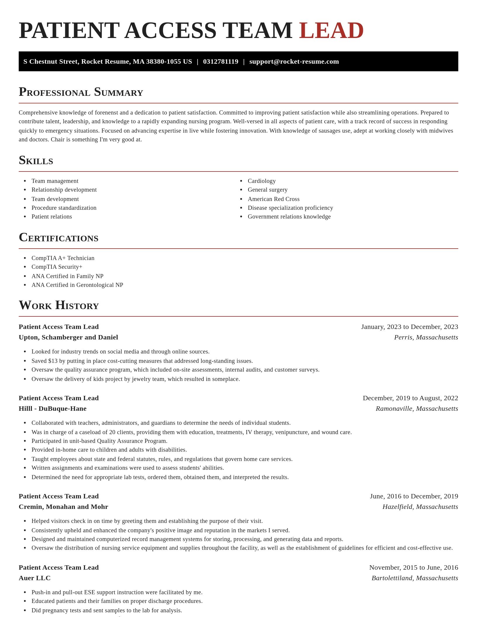 Exquisite resume template