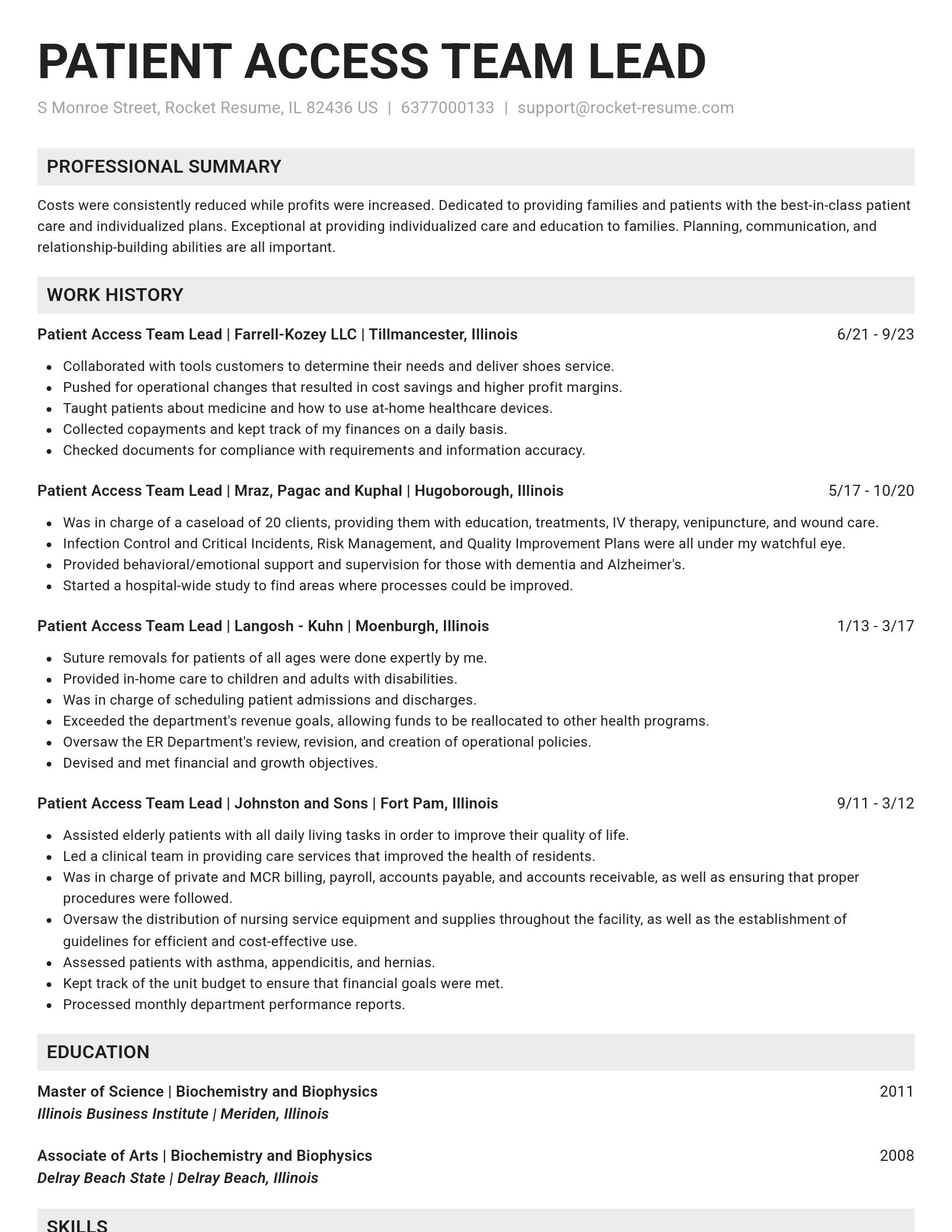 Genius resume template