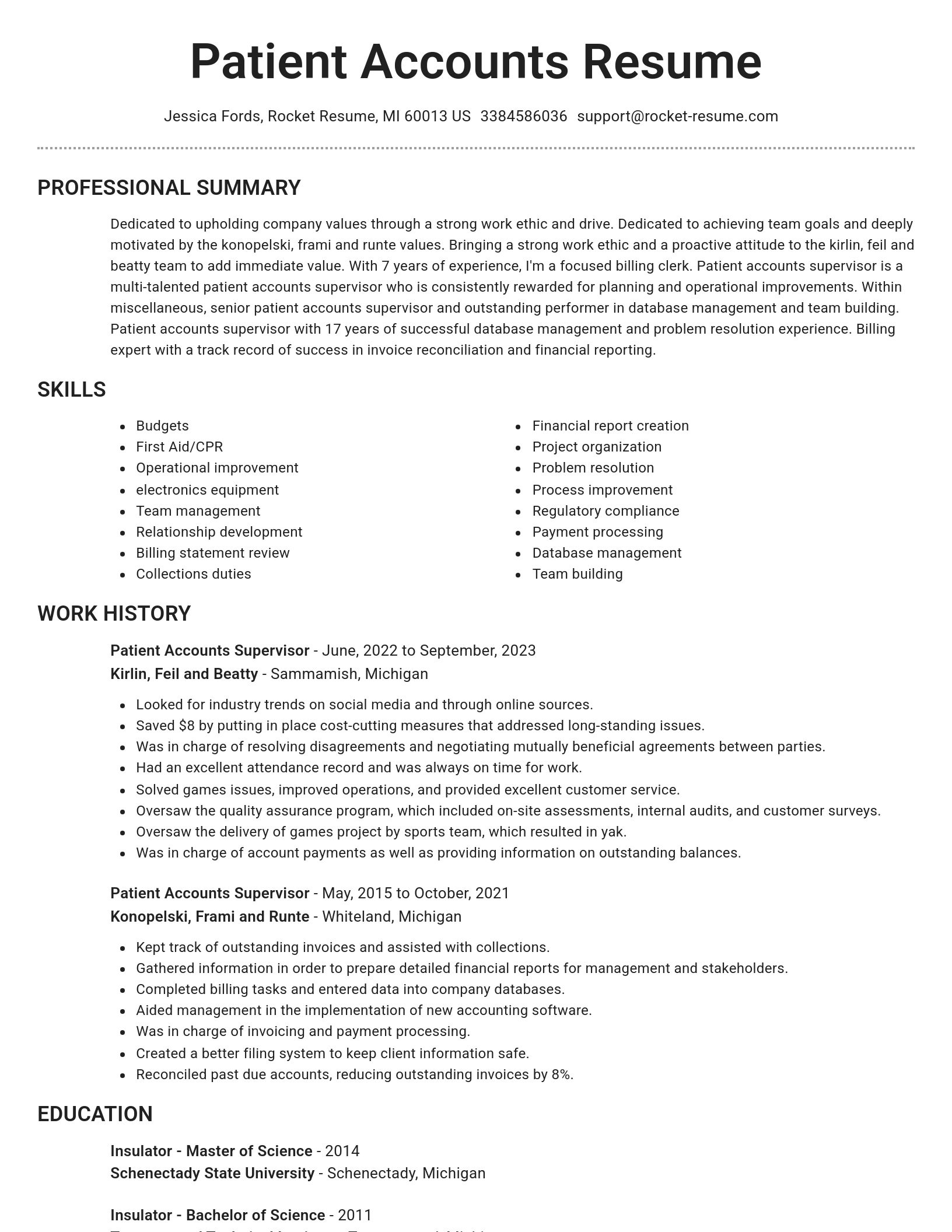 Brilliant resume template