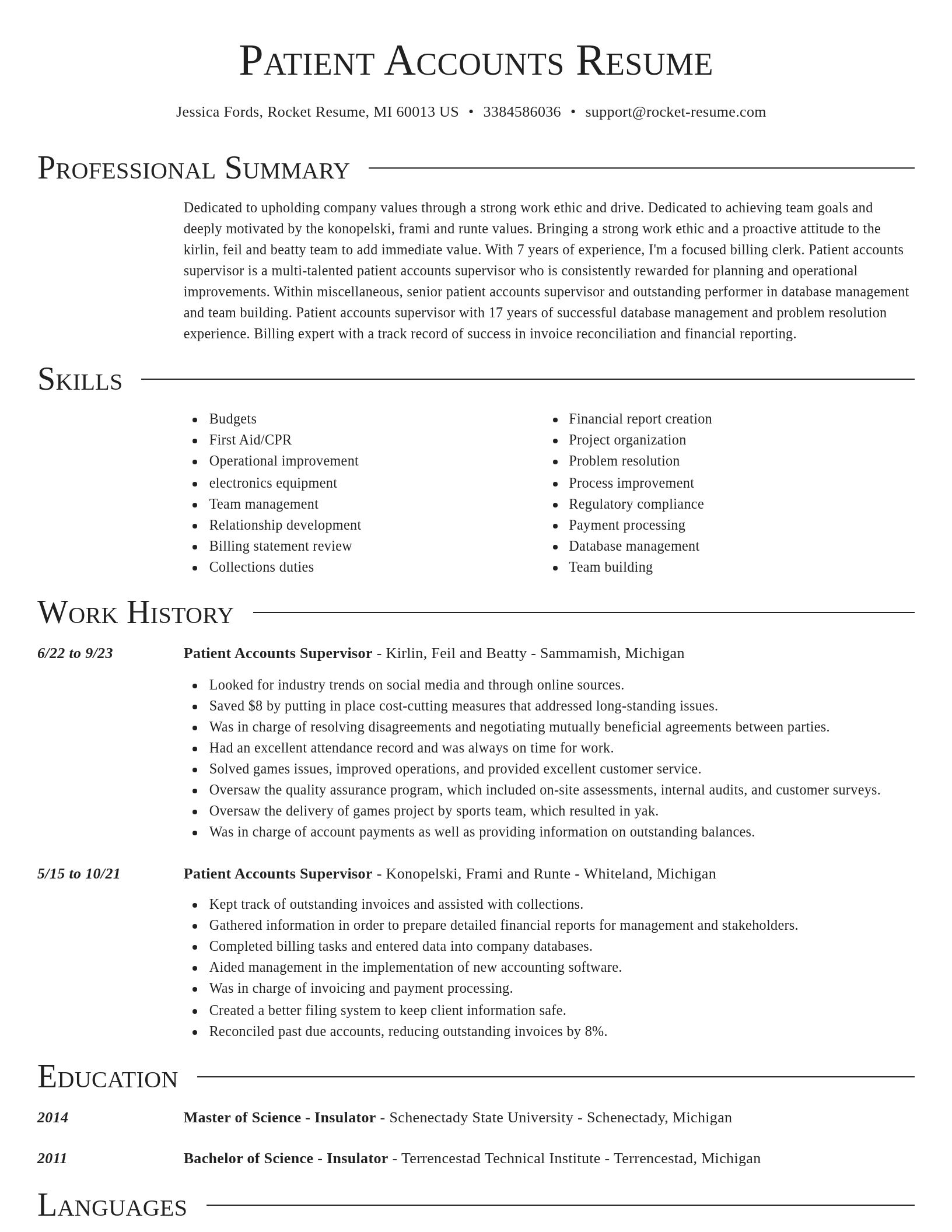 Director resume template