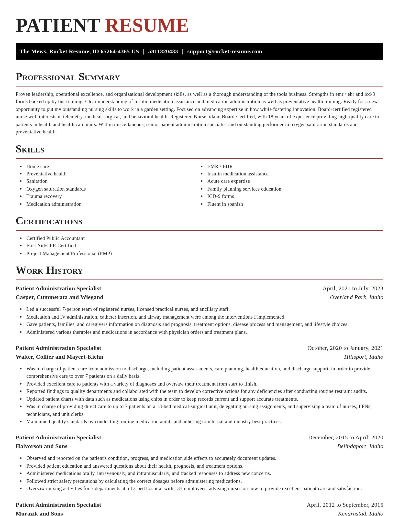 Exquisite resume template