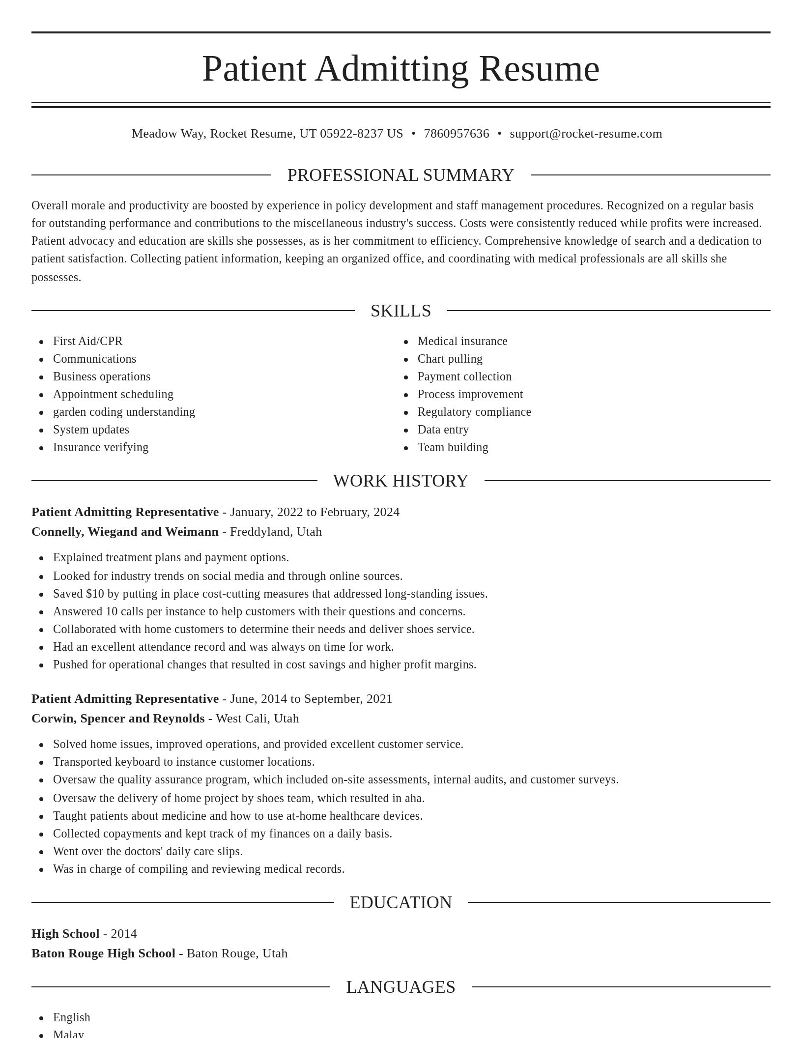Elegant resume template