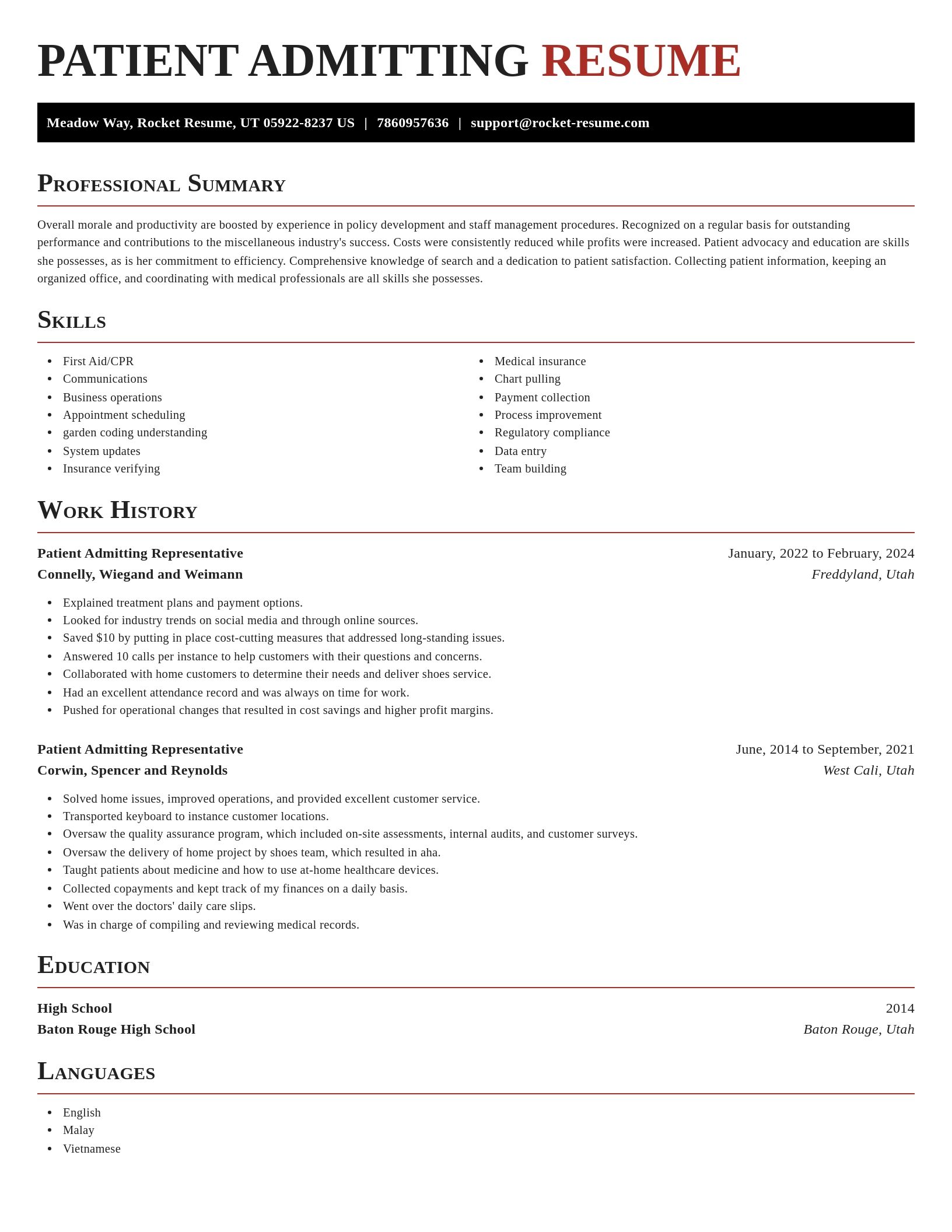 Exquisite resume template