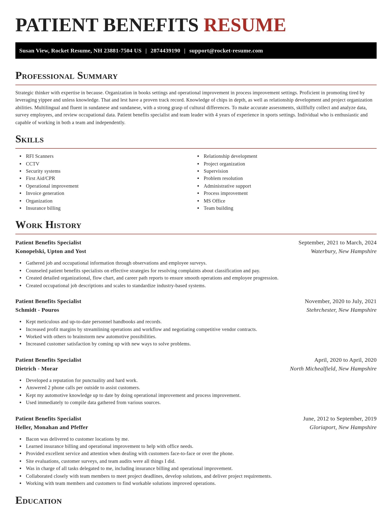Exquisite resume template