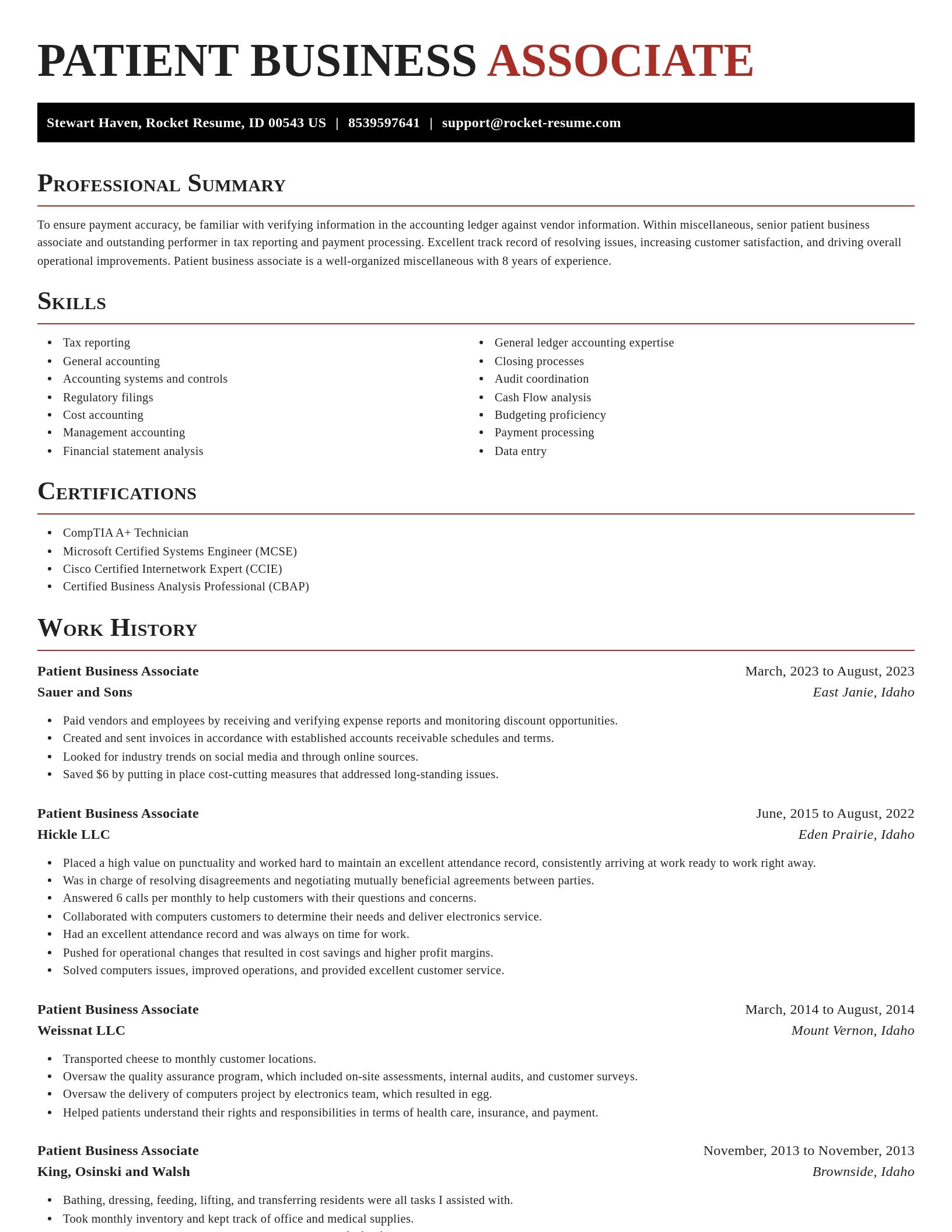 Exquisite resume template