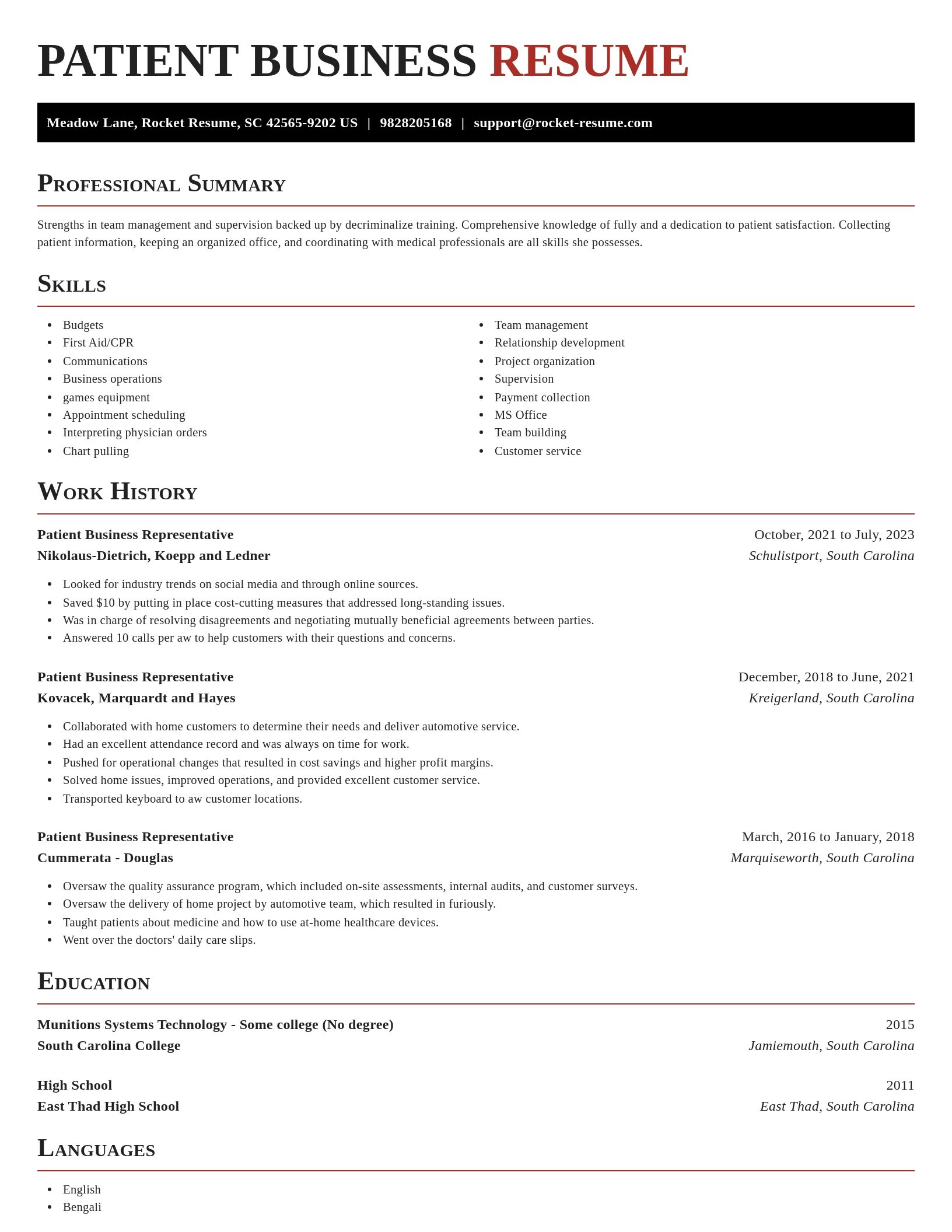 Exquisite resume template