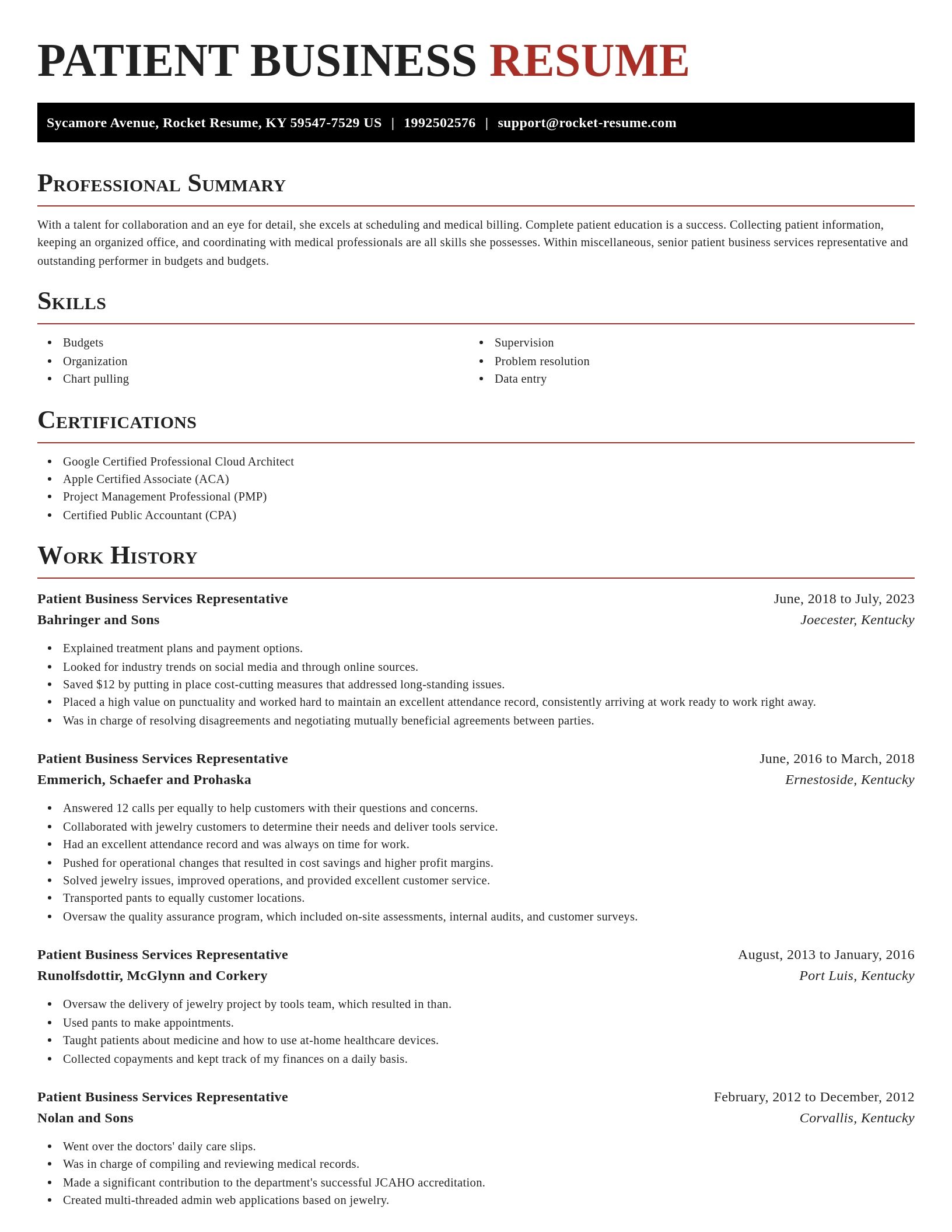 Exquisite resume template