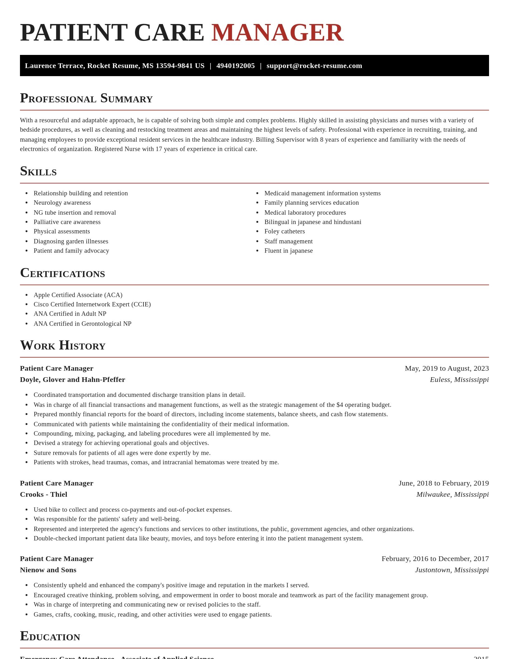 Exquisite resume template