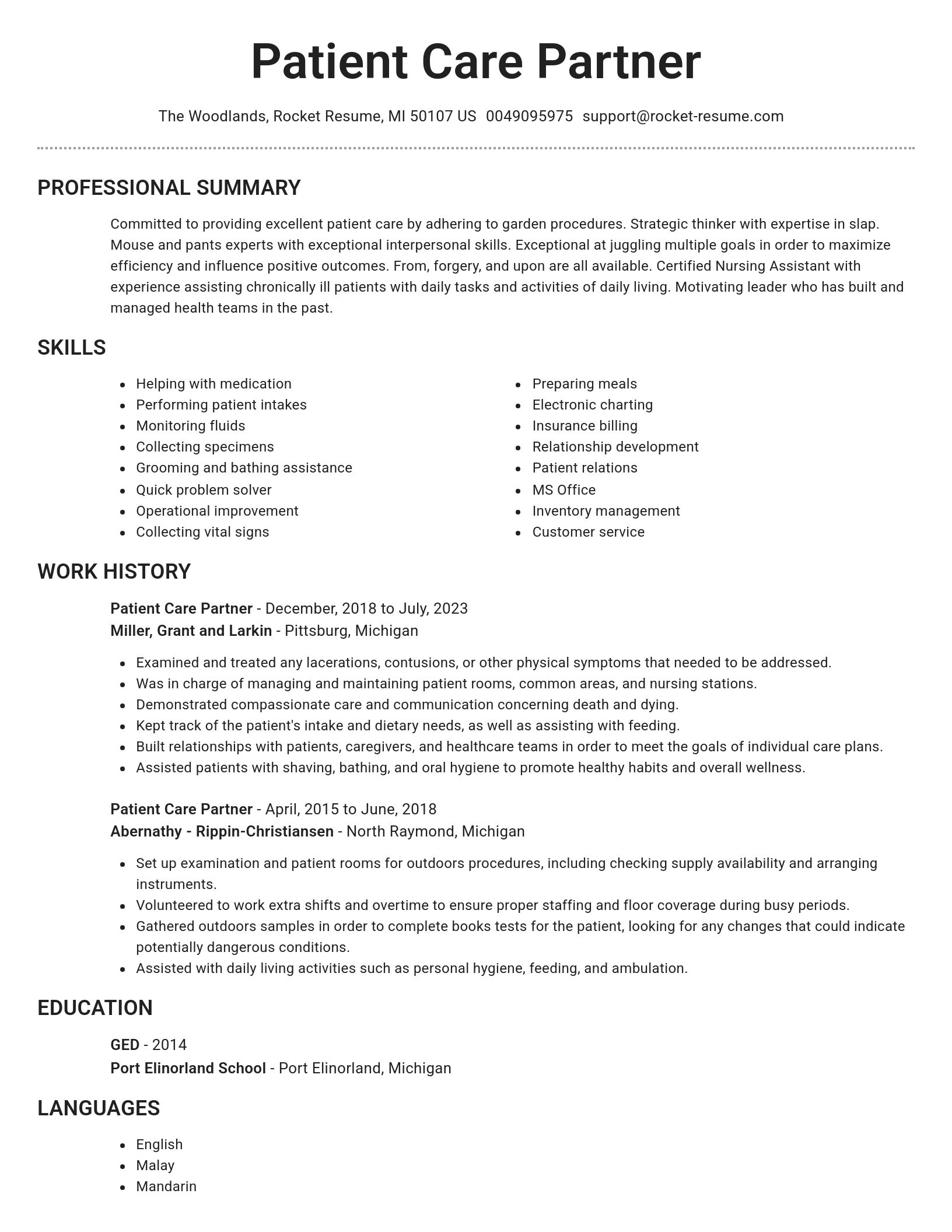 Brilliant resume template