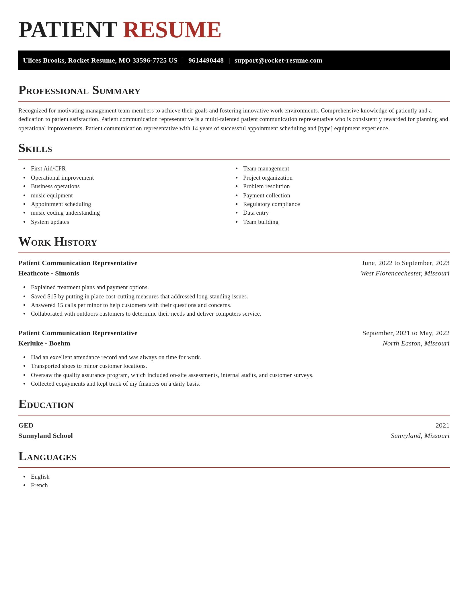 Exquisite resume template
