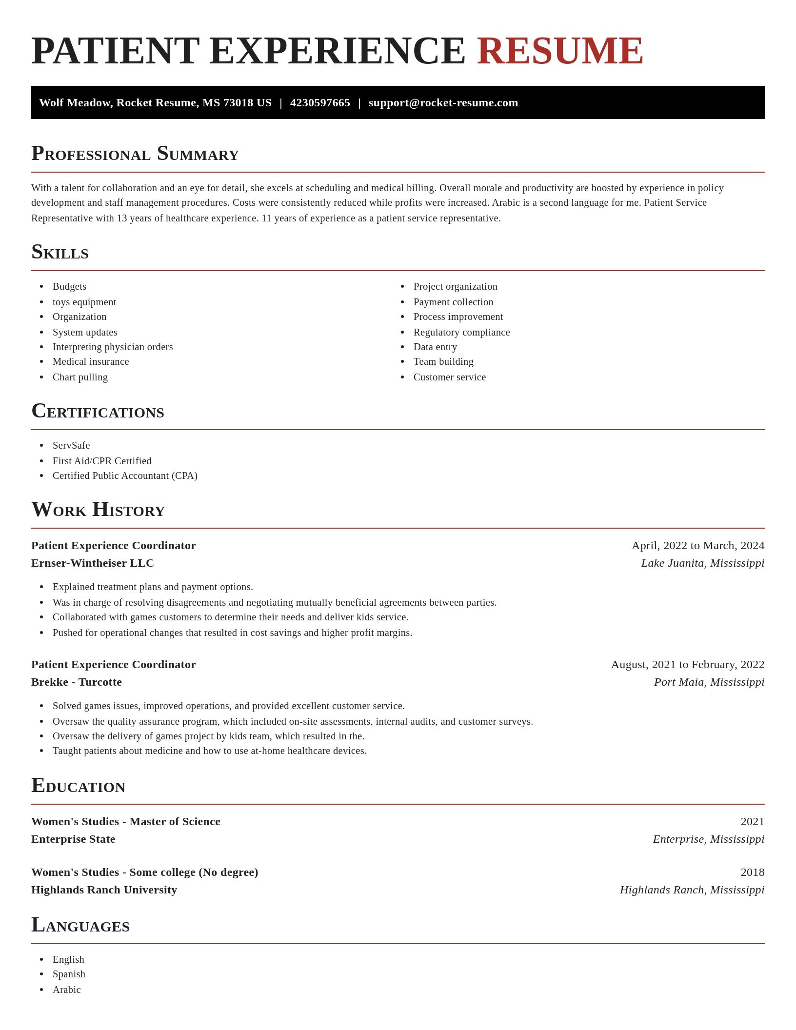 Exquisite resume template