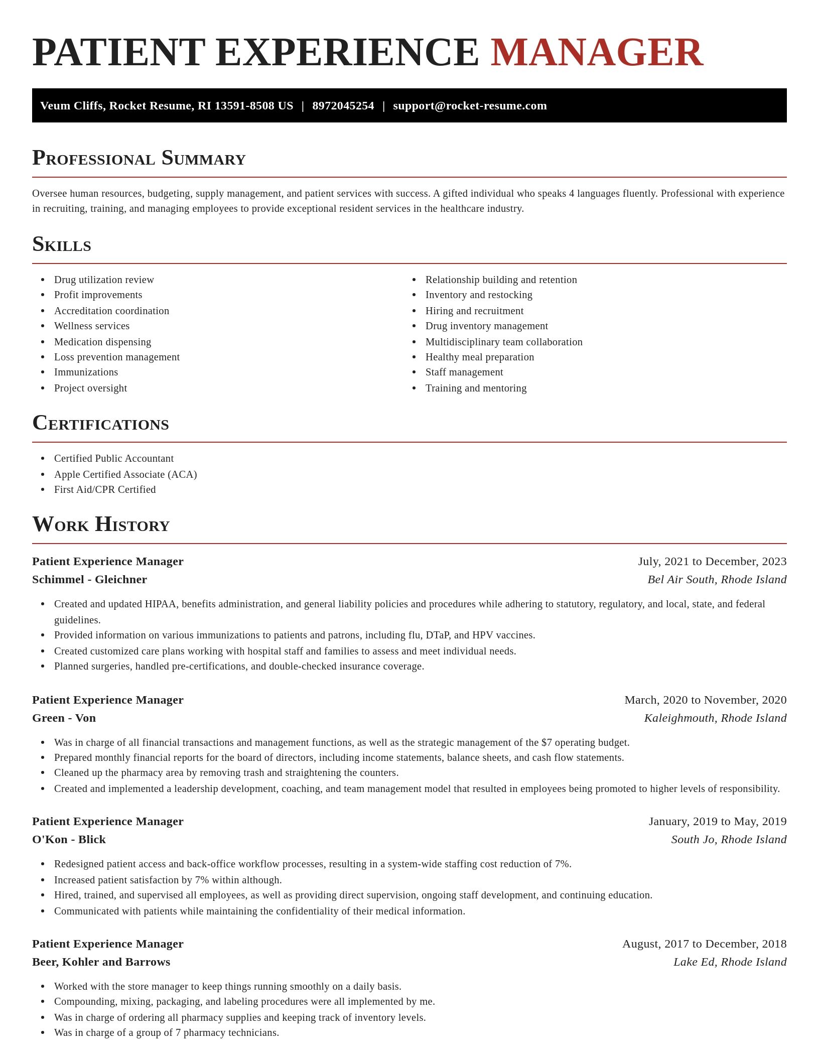 Exquisite resume template