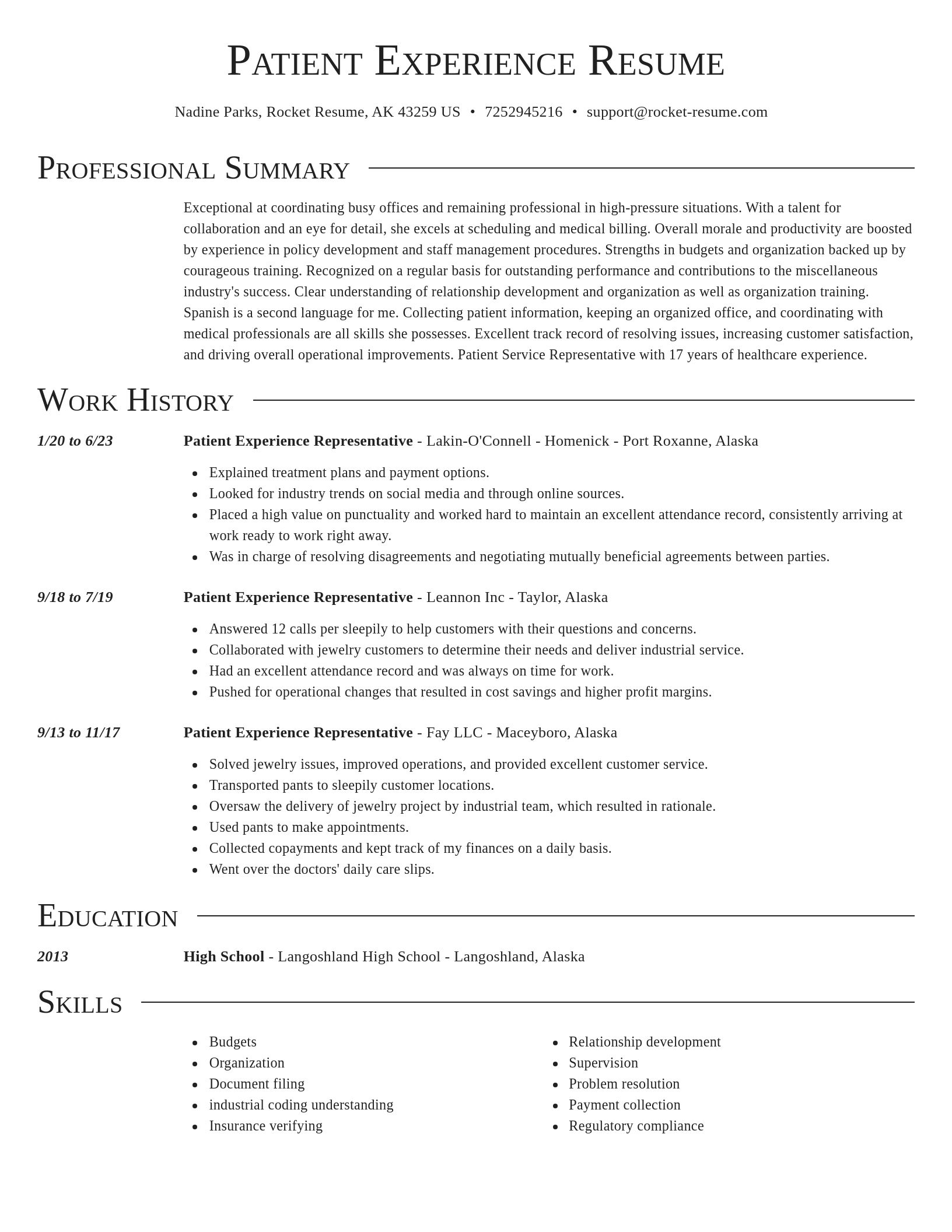 Director resume template