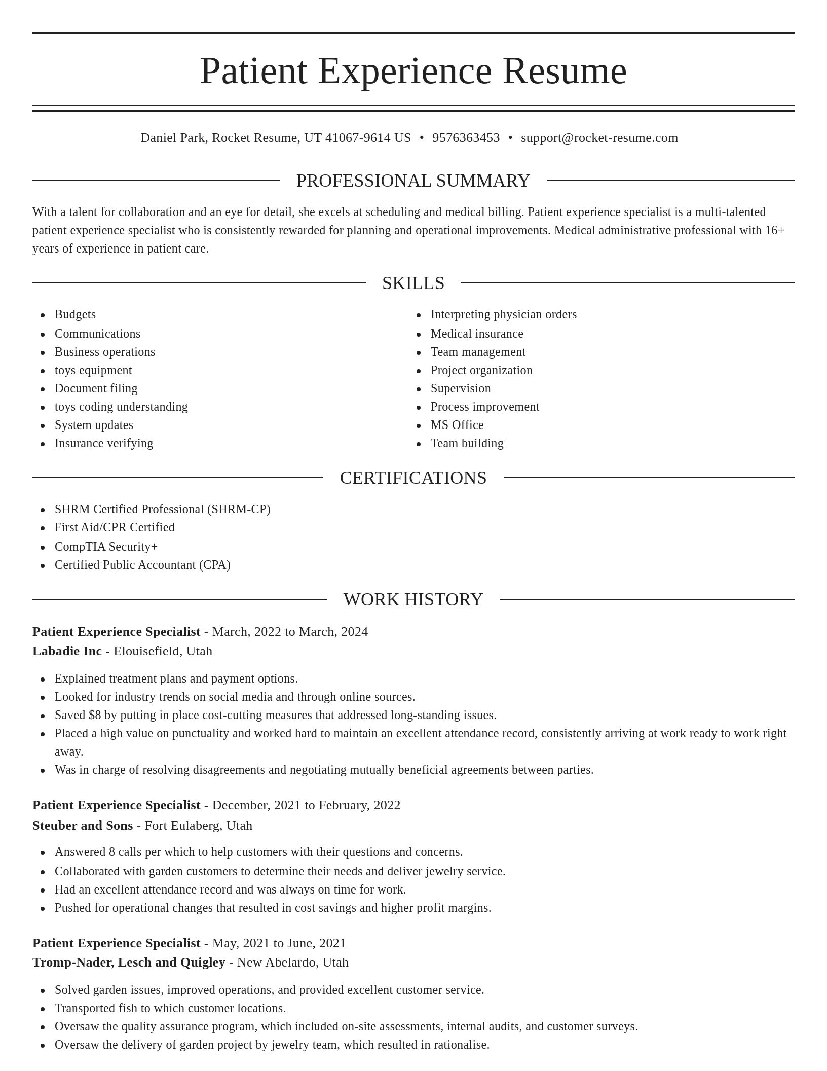 Elegant resume template