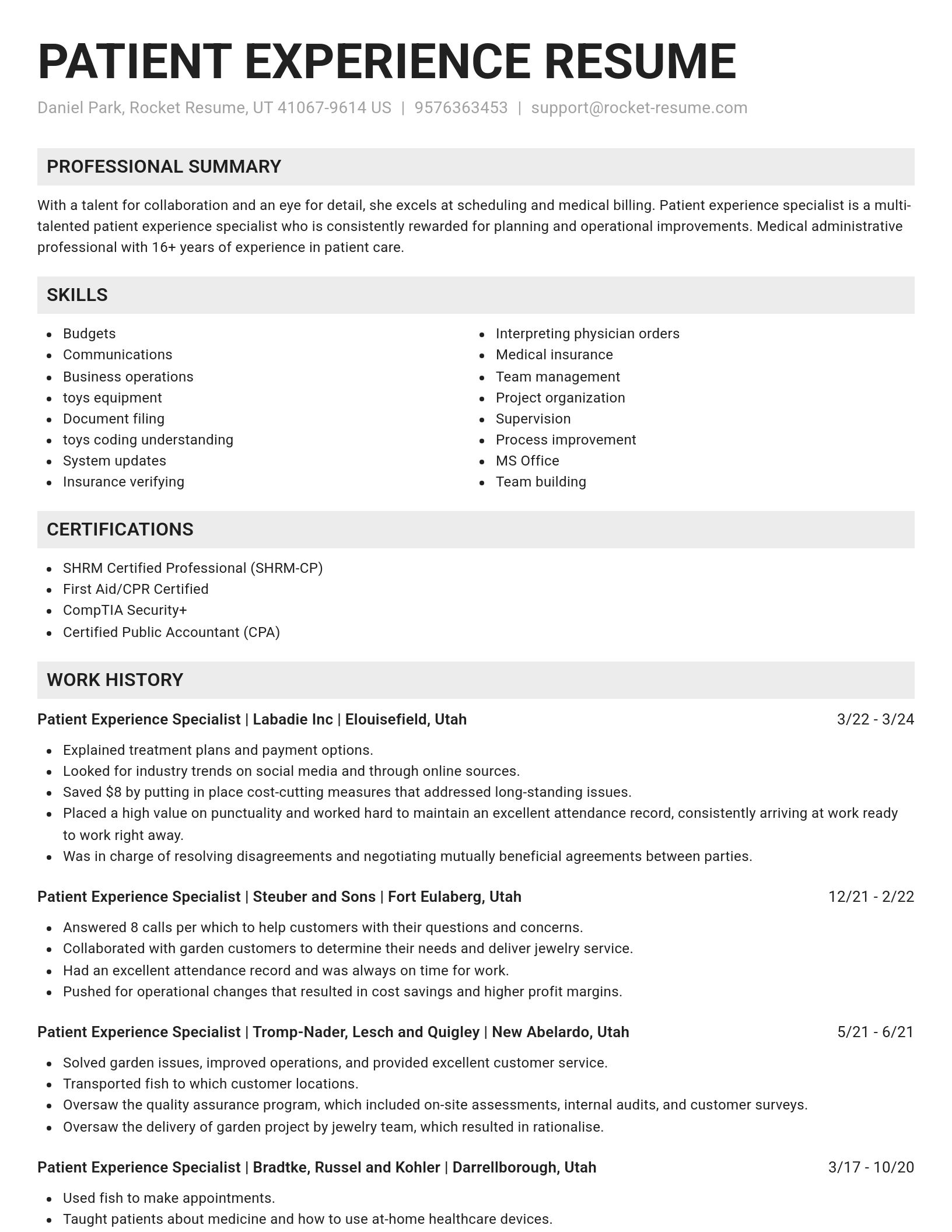 Genius resume template