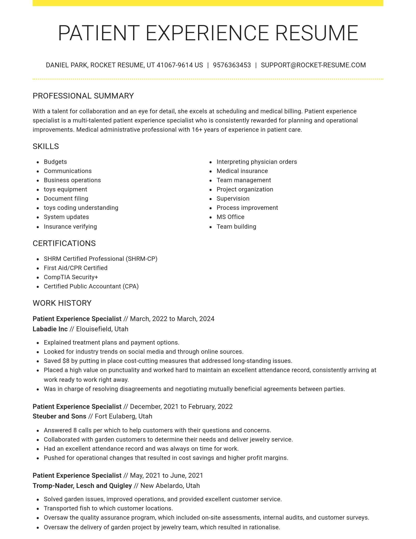 Grand resume template