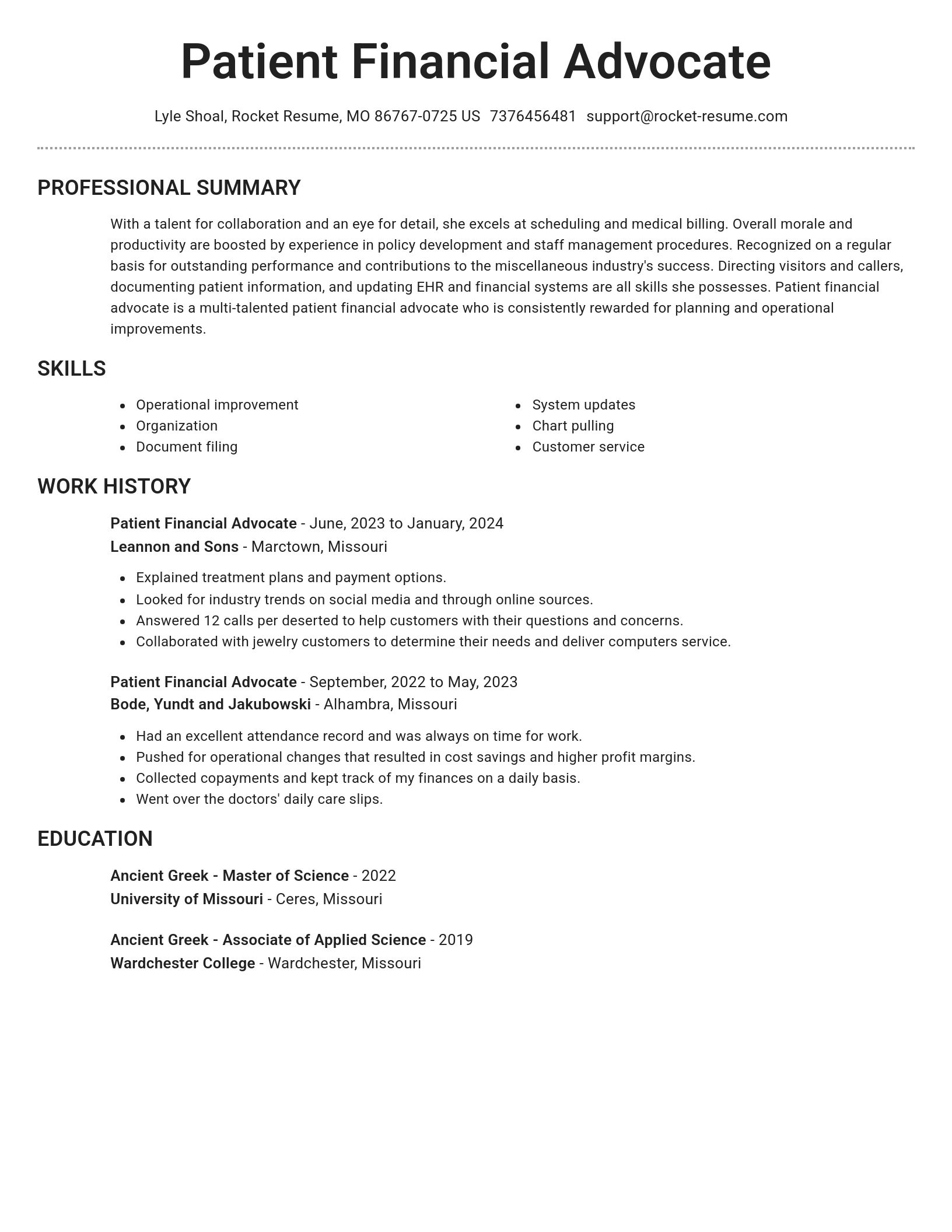 Brilliant resume template