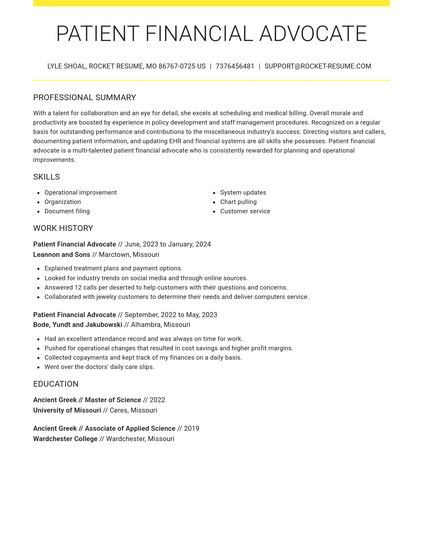 Grand resume template