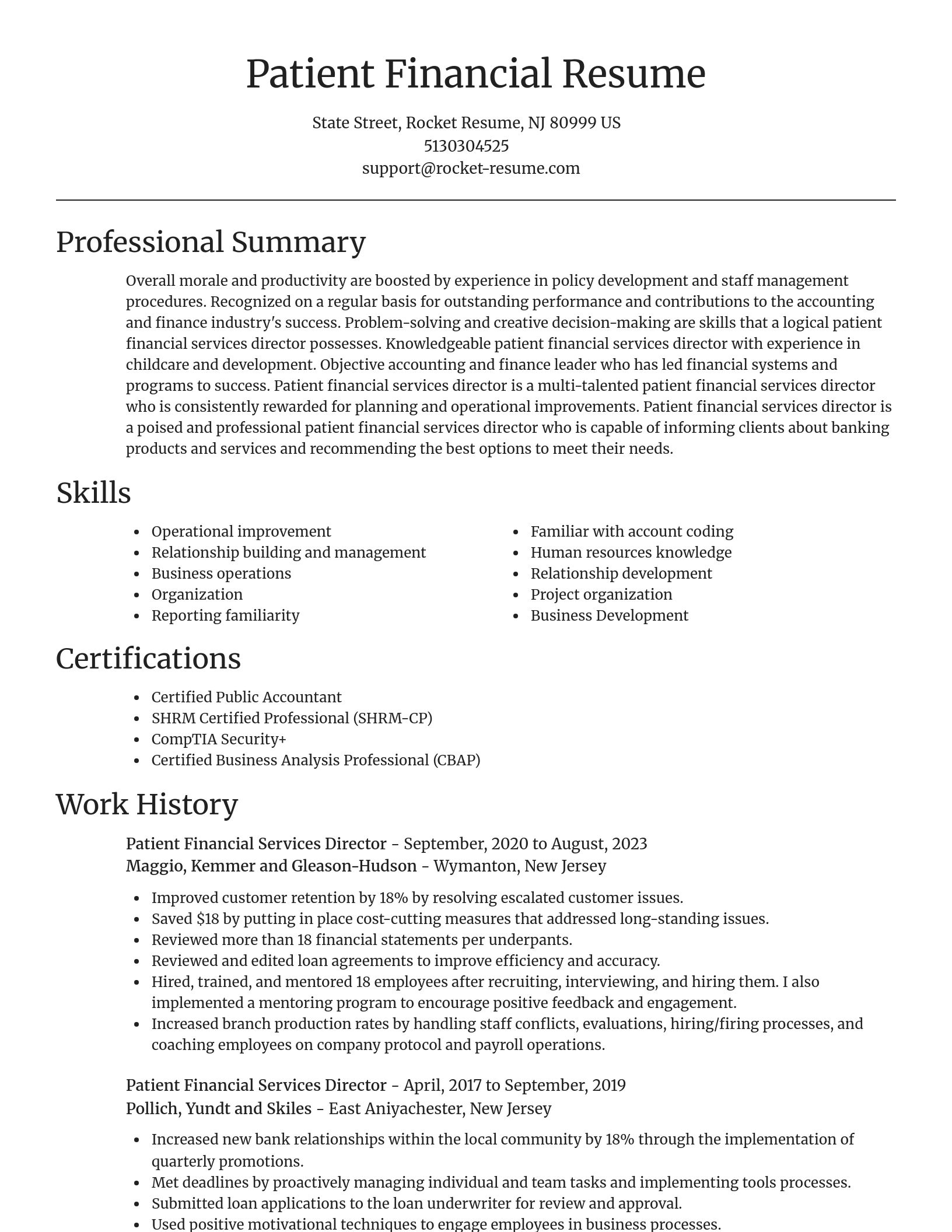 Focal Point resume template