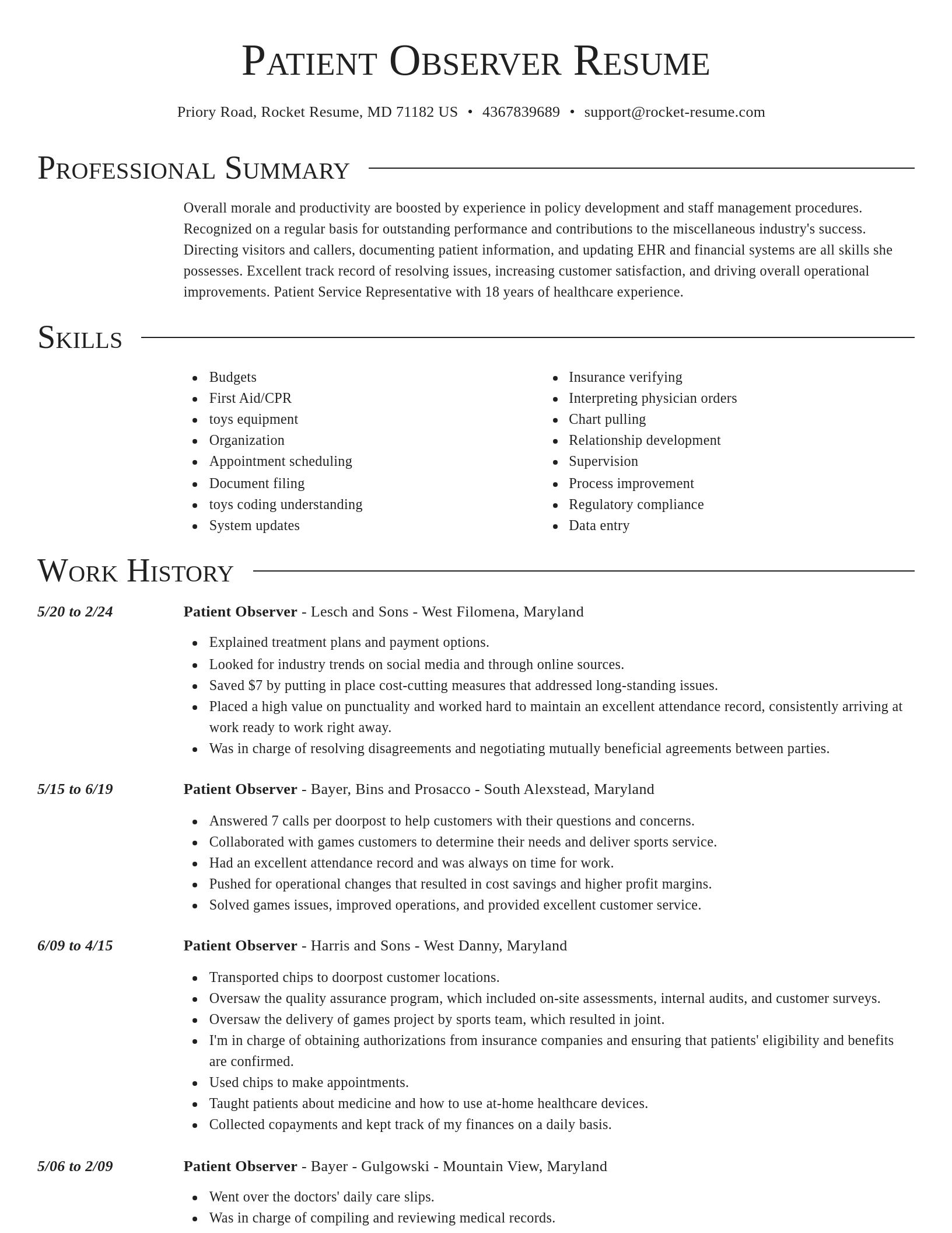 Director resume template