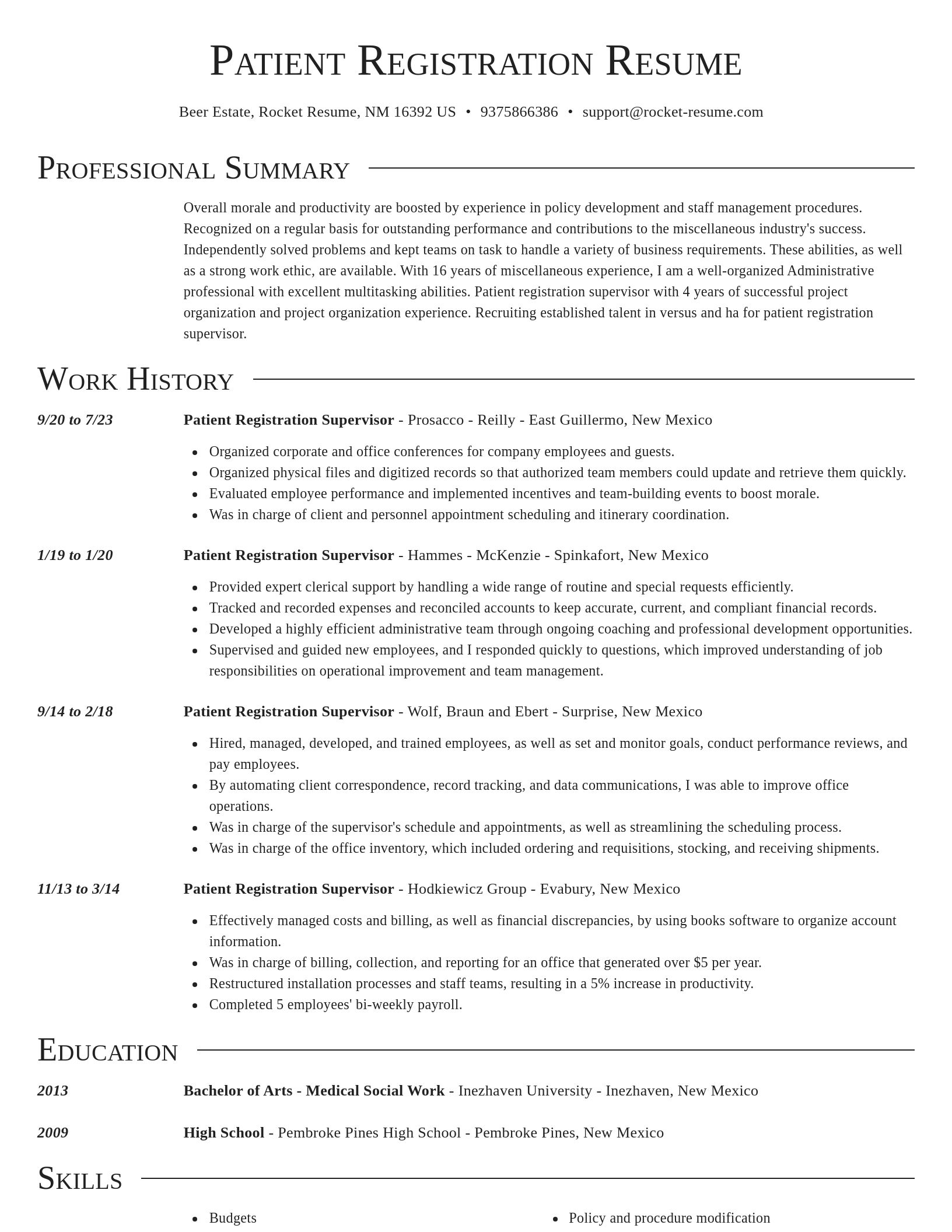 Director resume template