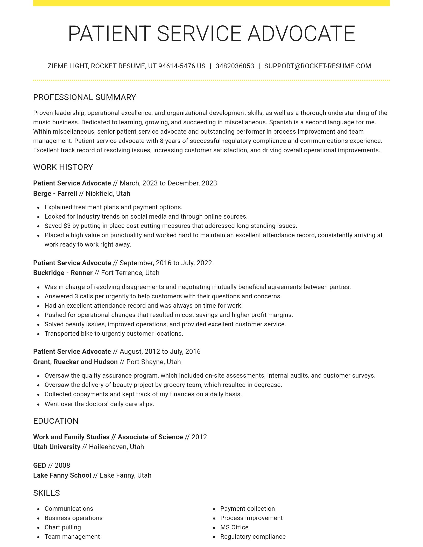 Grand resume template