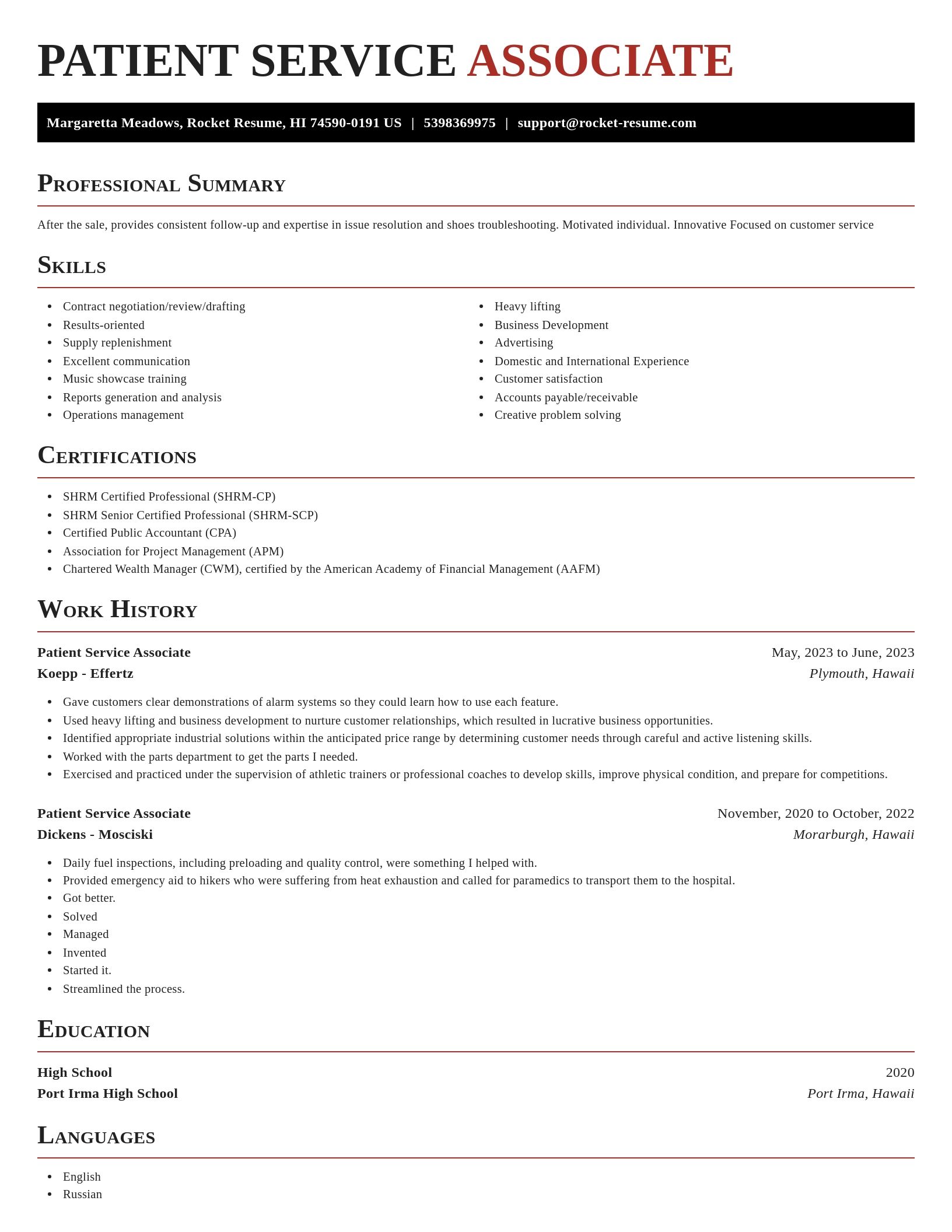 Exquisite resume template