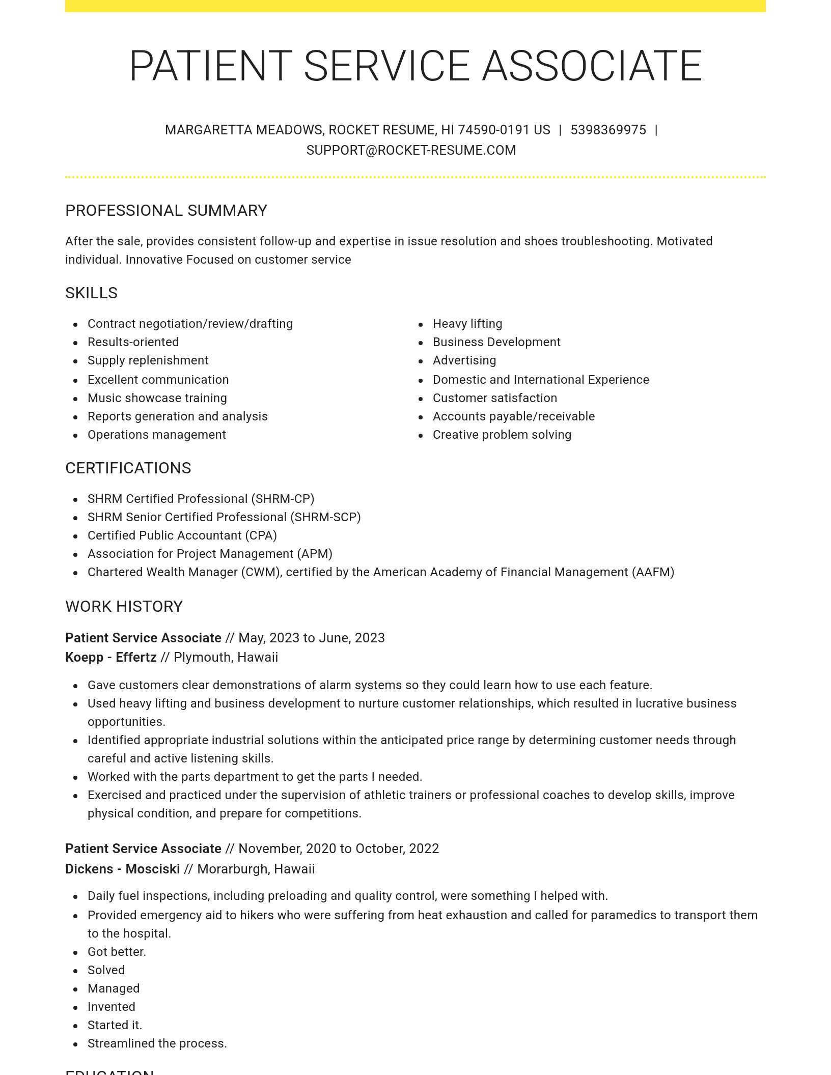 Grand resume template