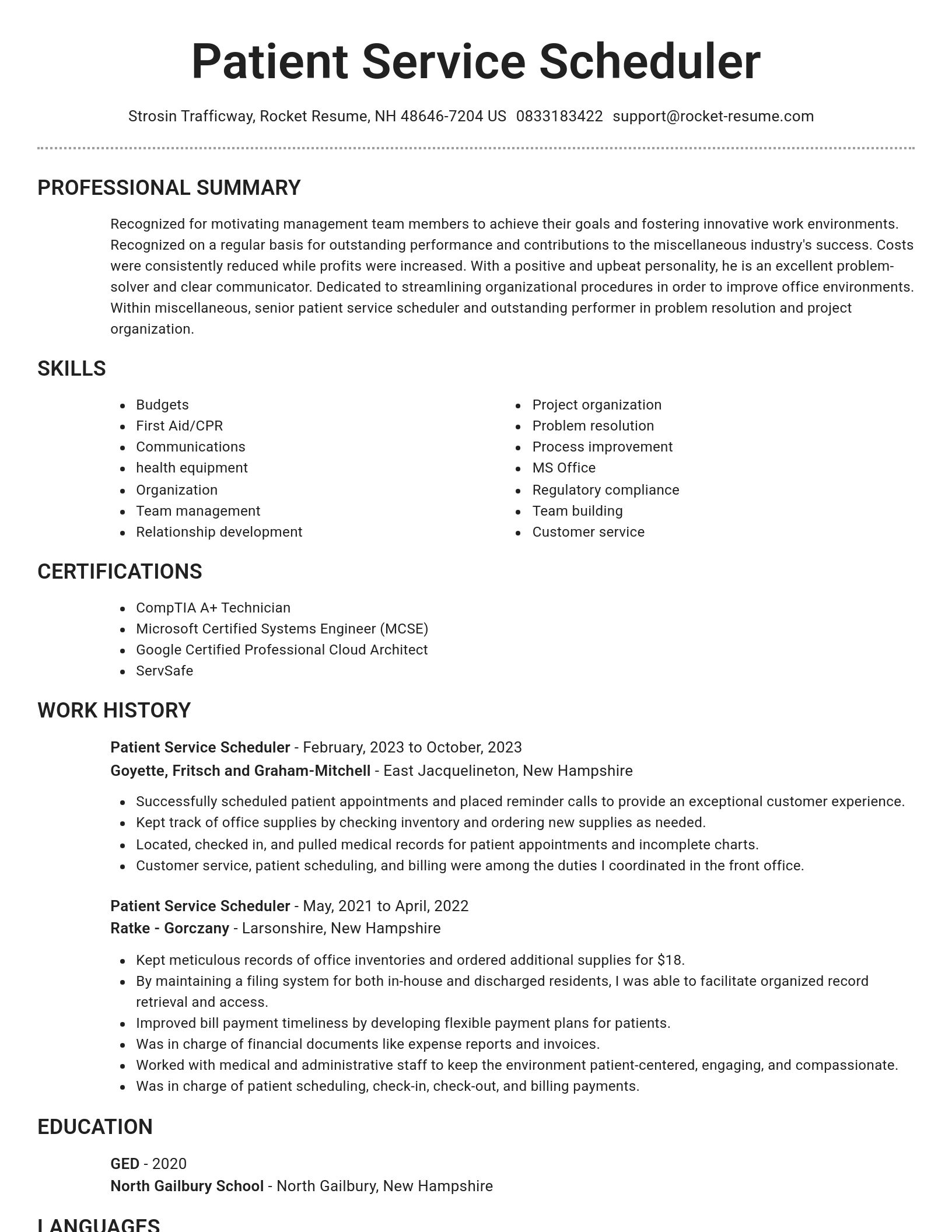 Brilliant resume template